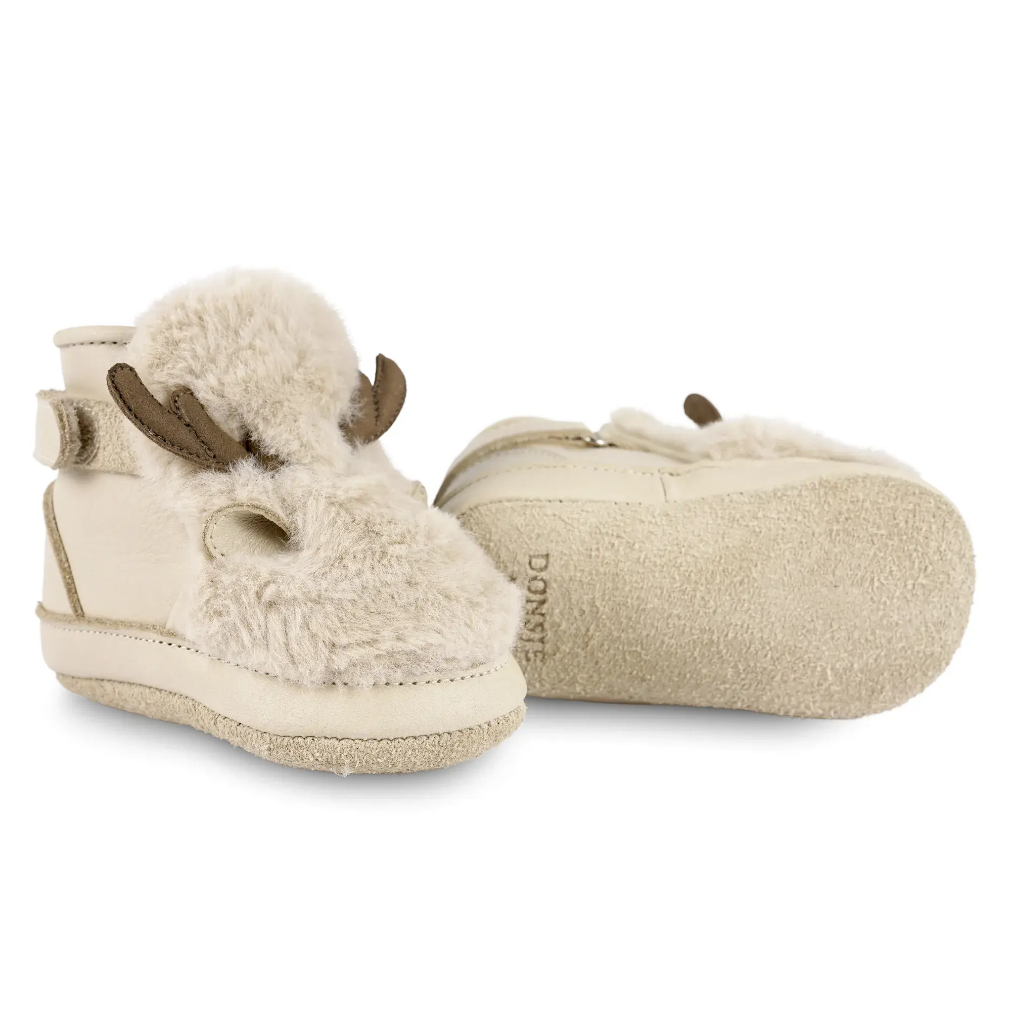 Donsje - Schüchen "Richy Booties Reindeer" | light beige soft faux fur Donsje