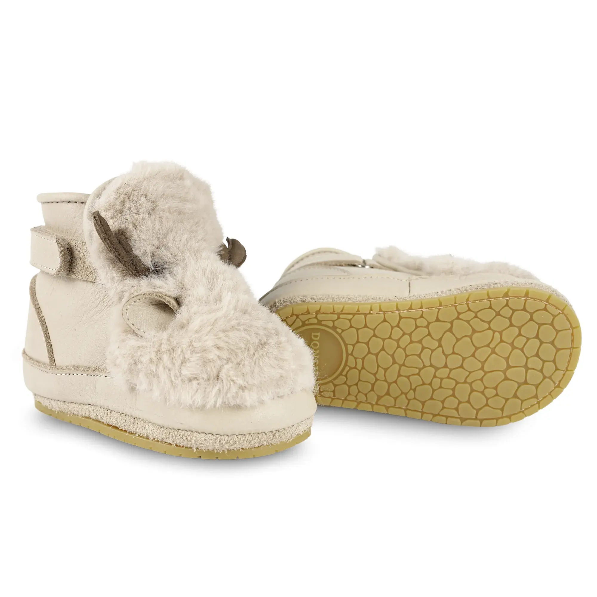 Donsje - Schüchen "Richy Booties Reindeer" | light beige soft faux fur Donsje