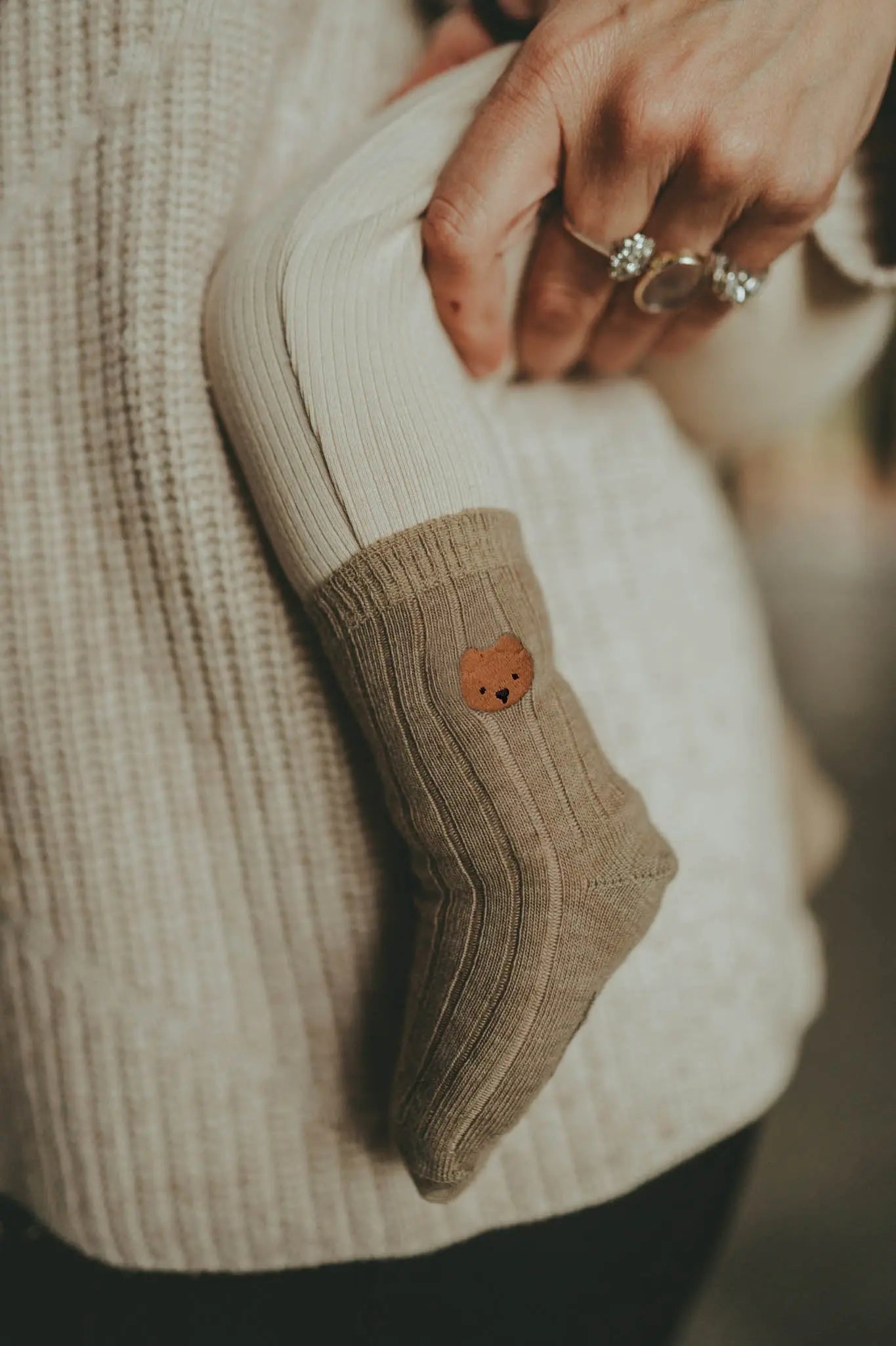 Donsje - Söckchen "Bell Socks Bear" | dusty green Donsje