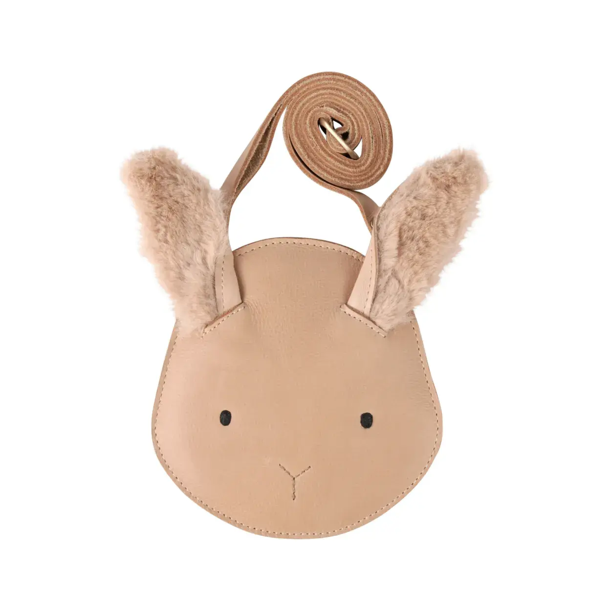 Donsje - "Britta Exclusive Purse Fluffy Bunny" | light rust leather Donsje