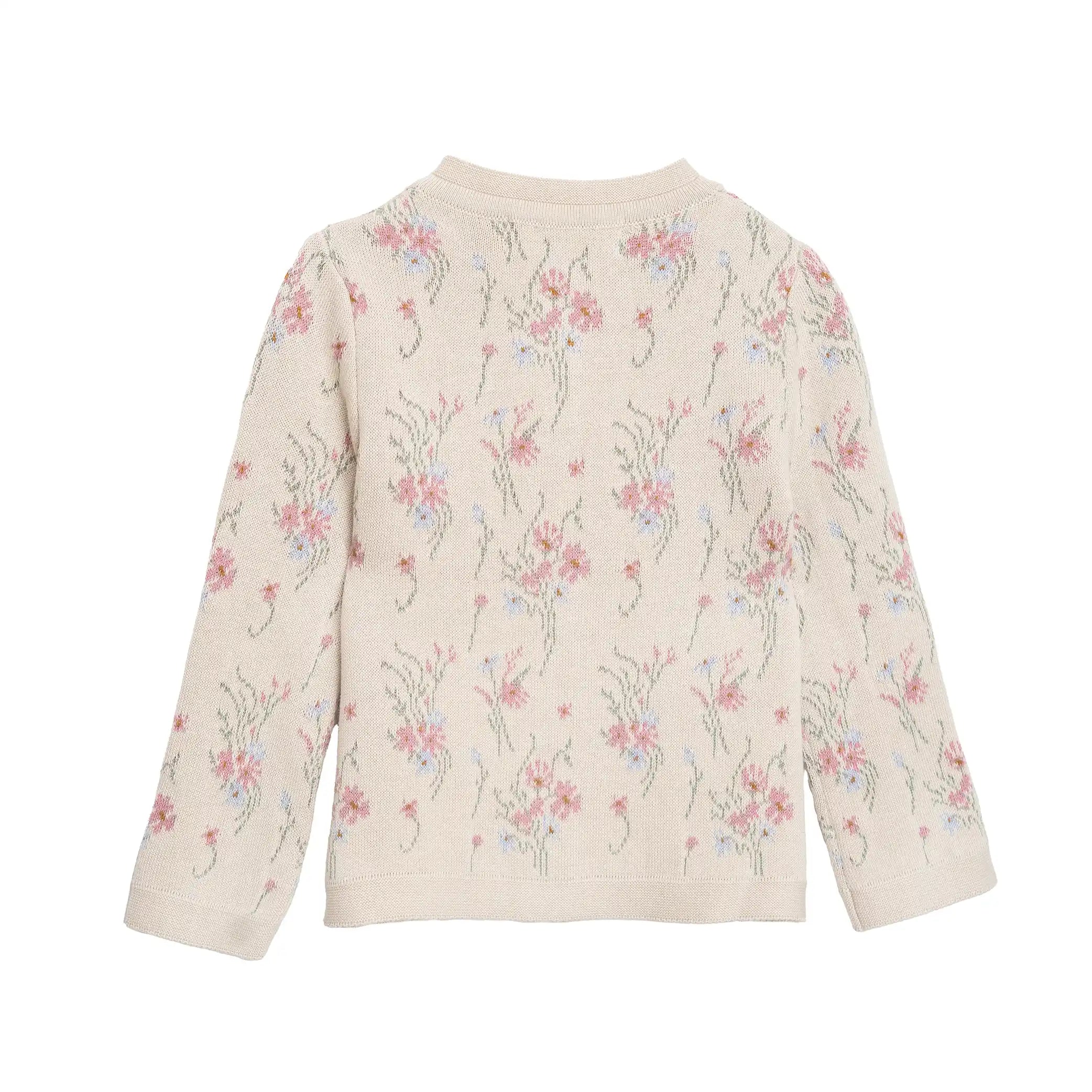 Hanevild - Blusen "Flower cardigan" | summer sand