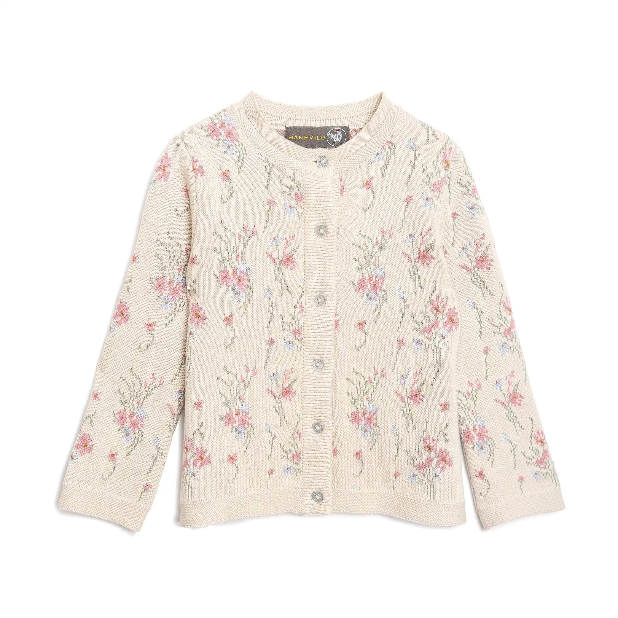 Hanevild - Blusen "Flower cardigan" | summer sand