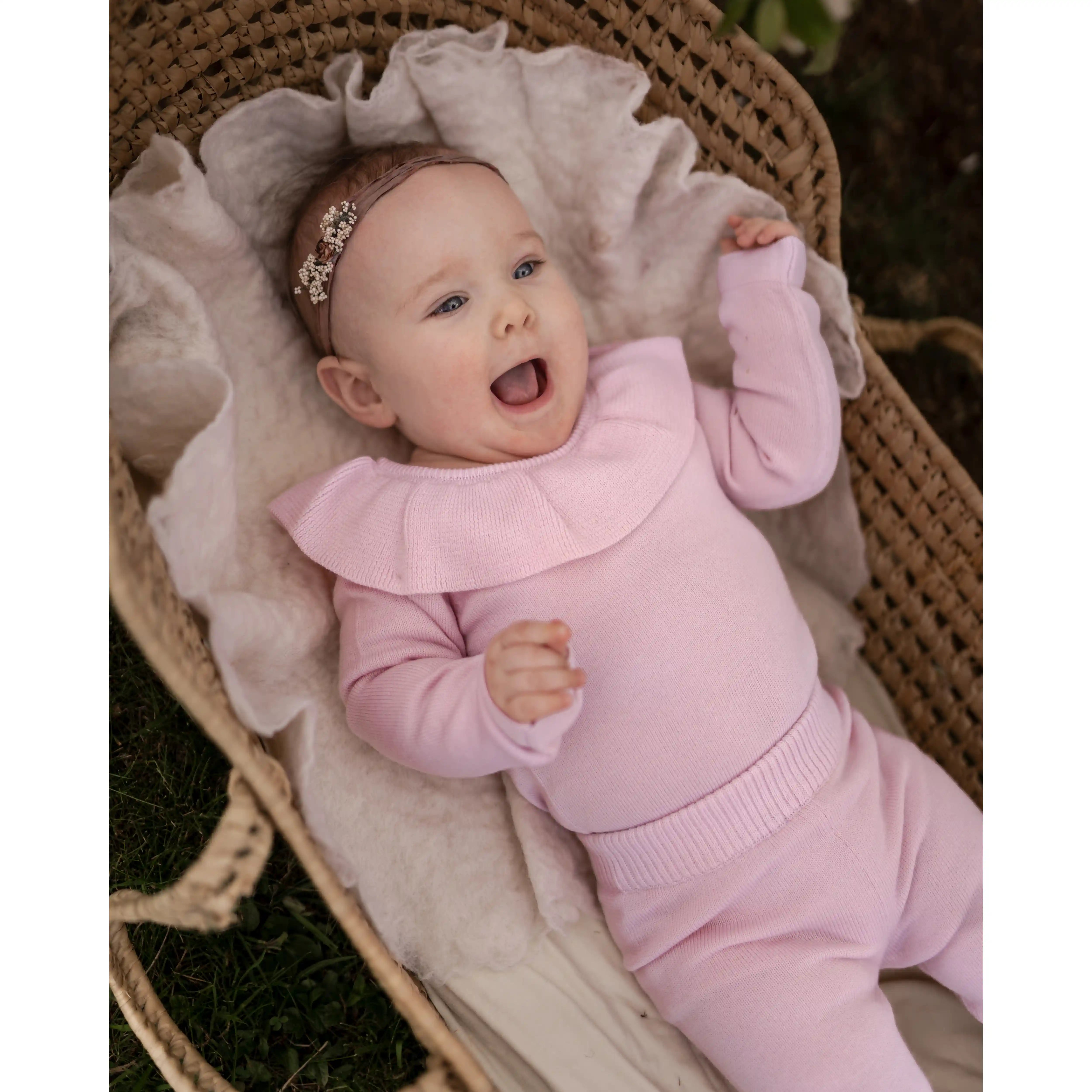 Hanevild - Romper "Laura romper, merino wool" | pink merino wool