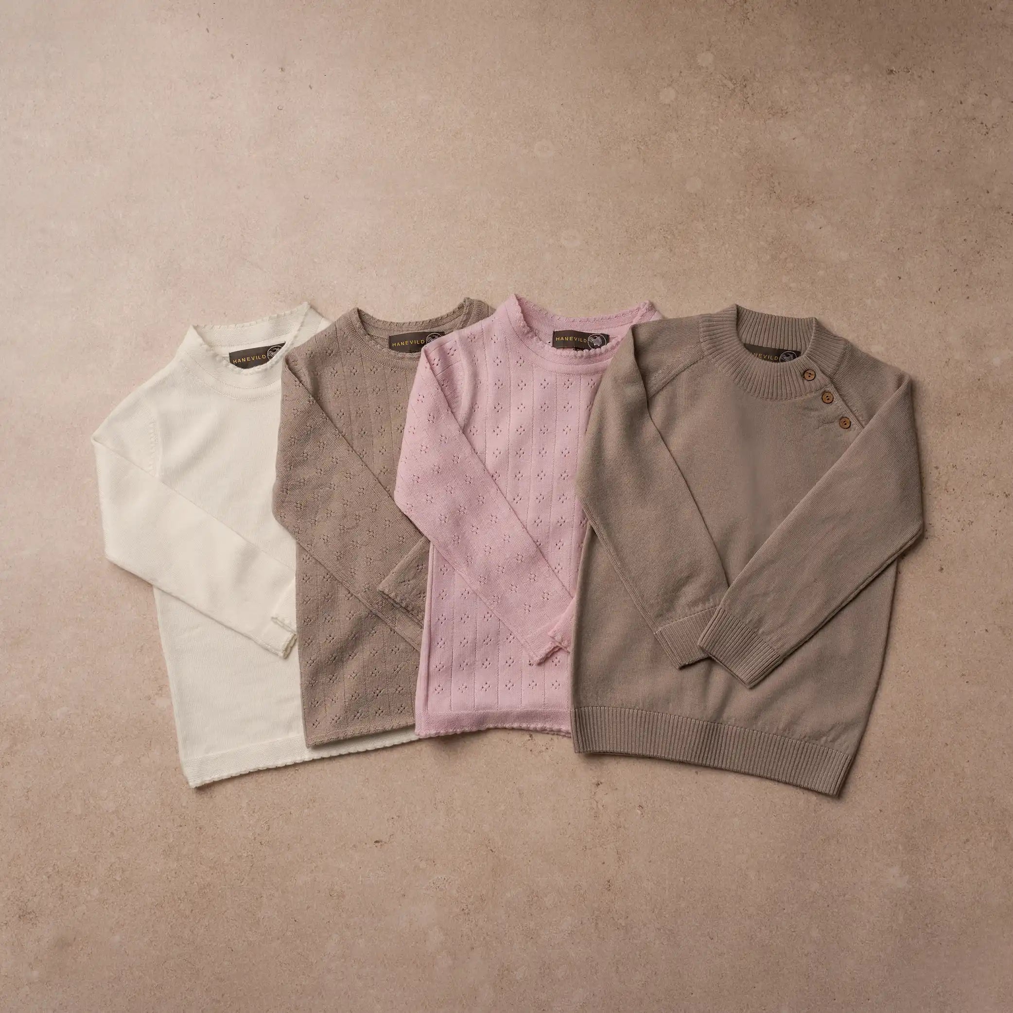 Hanevild - Oberteil "Thin merino wool sweater" | pink merino wool