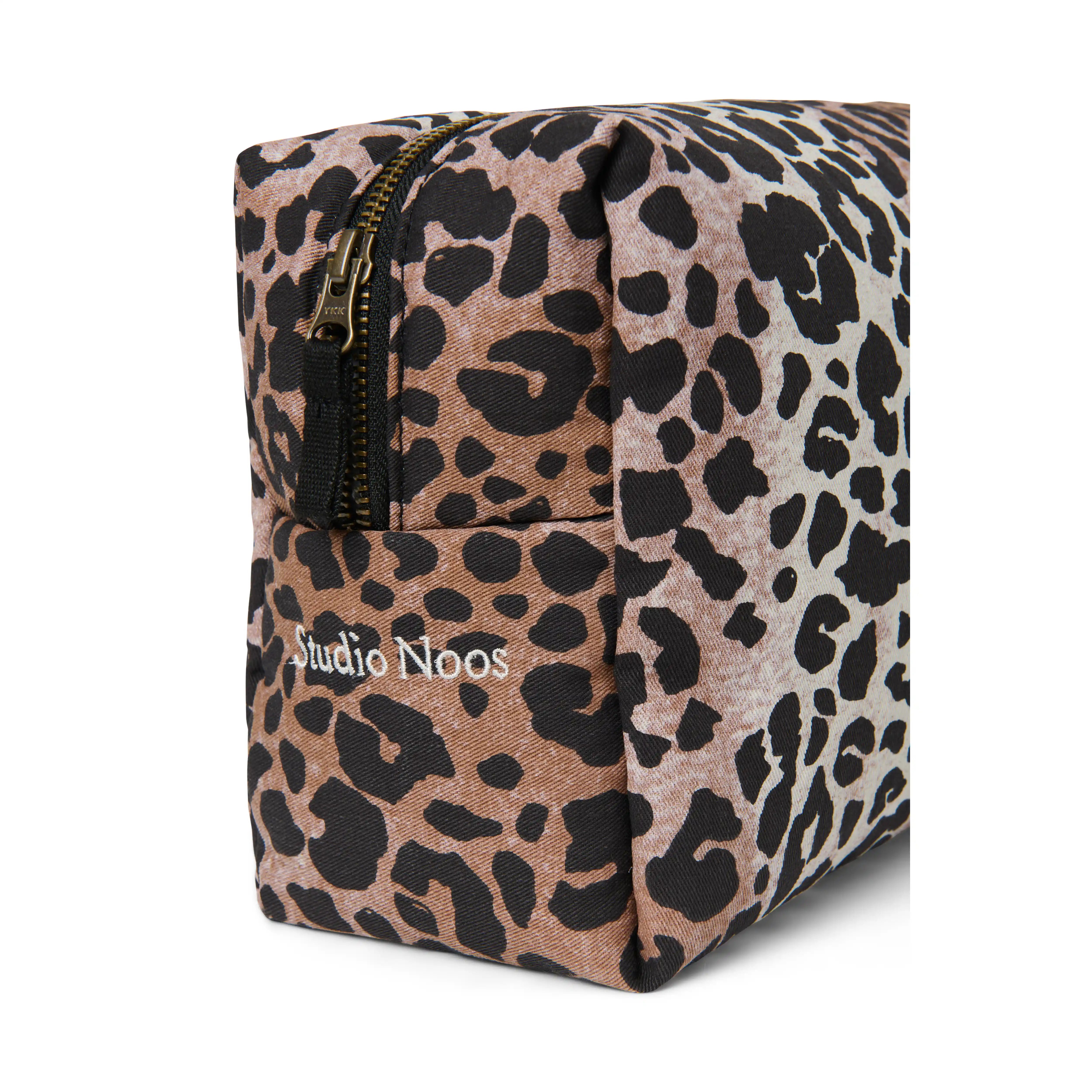 Studio Noos - Kosmetiktasche "Soft Cotton Toiletry" | hazel leopard