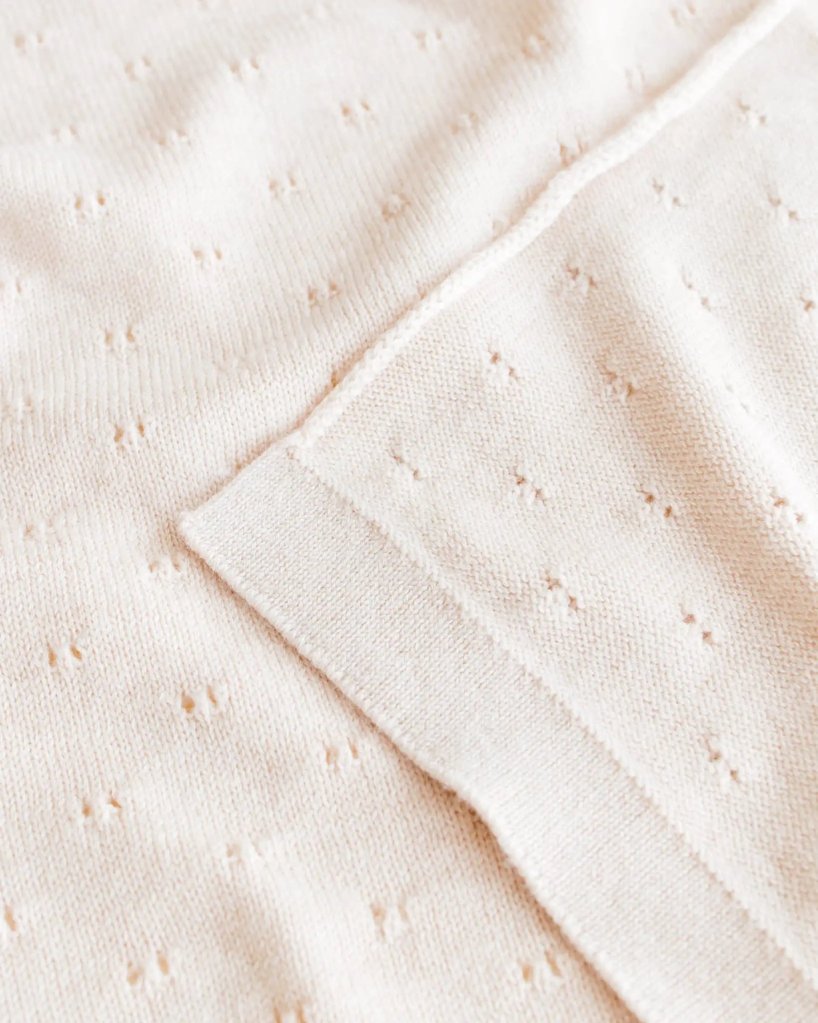 Hvid - Babydecke aus Merinowolle "Bibi" | cream Hvid