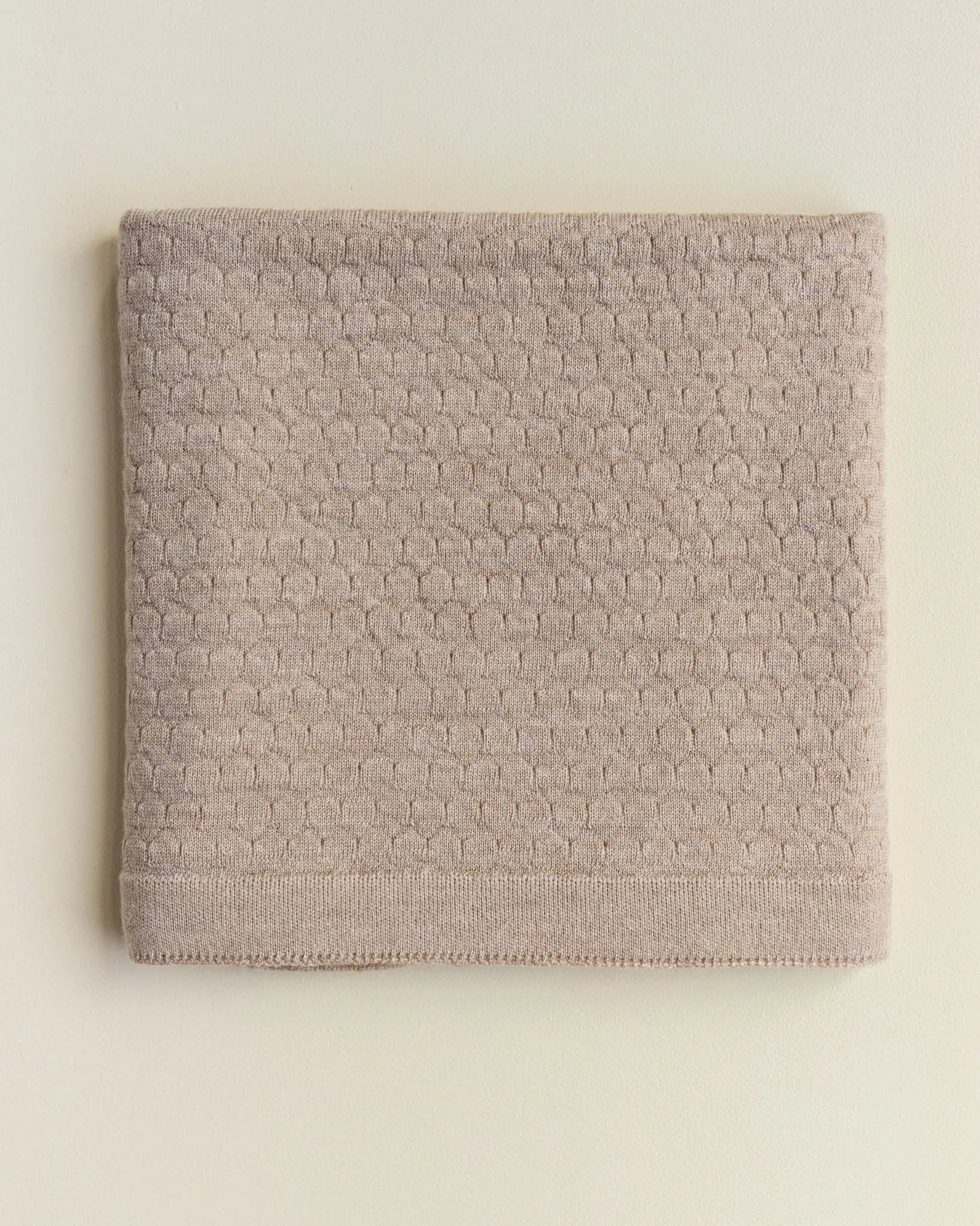 Hvid - Babydecke aus Merinowolle "Frankie" | sand hvid