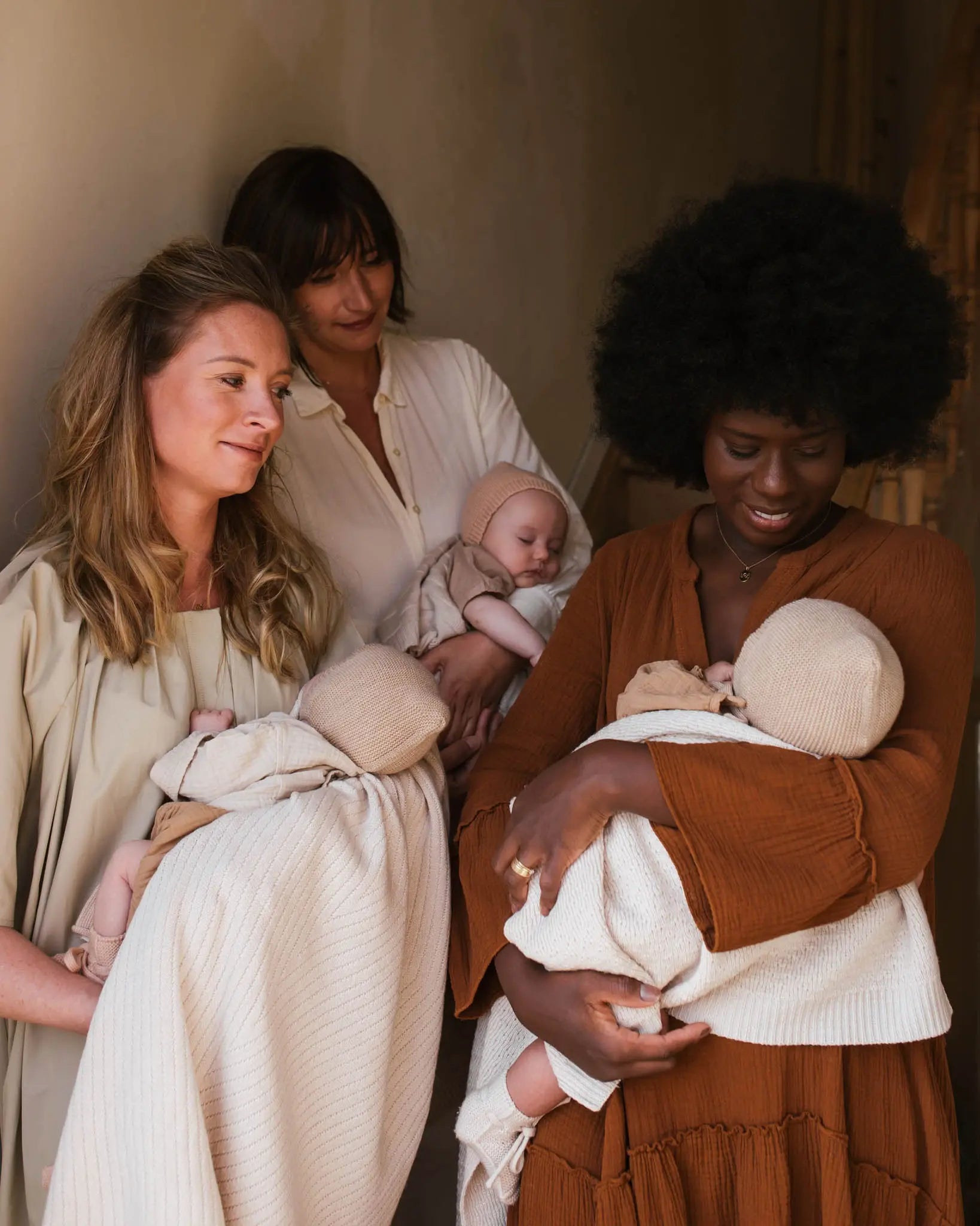 Hvid - Mütze für Neugeborene "Bonnet Dolly | Newborn" | terracotta Hvid