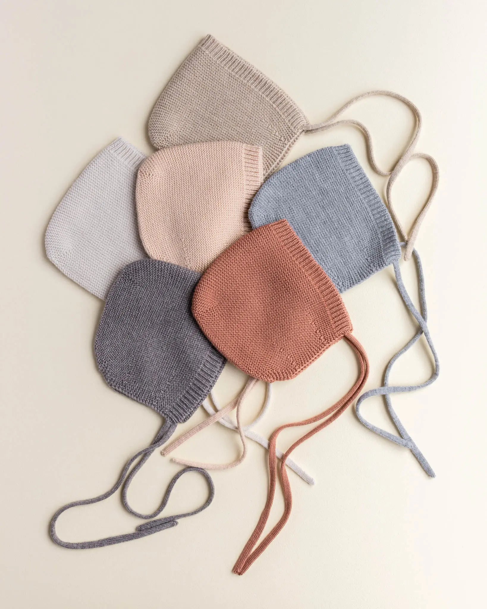 Hvid - Mütze für Neugeborene "Bonnet Dolly | Newborn" | terracotta Hvid