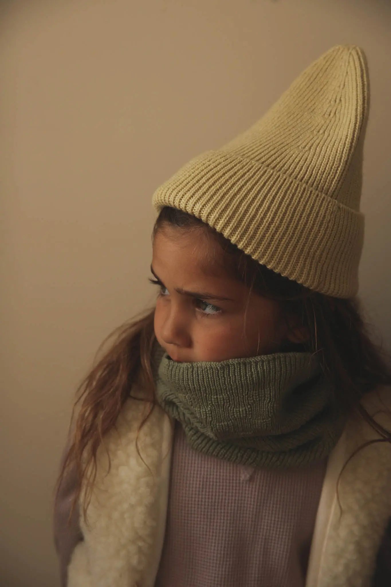 Hvid - Rundhalsschal "Tube Scarf Gigi" | lilac hvid