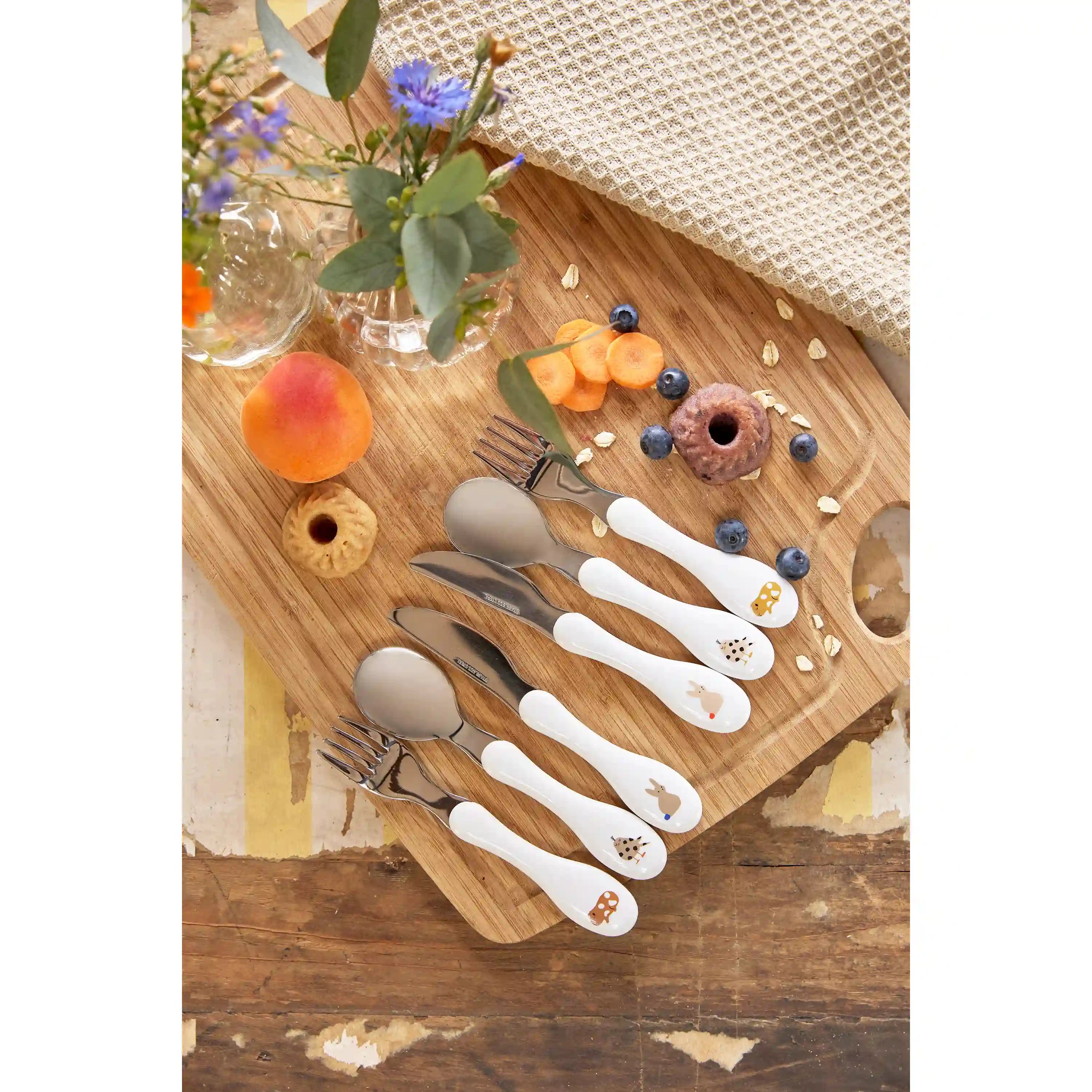 Lässig - Kinderbesteck "Cutlery 3 pcs Little Mateys" | royal blue