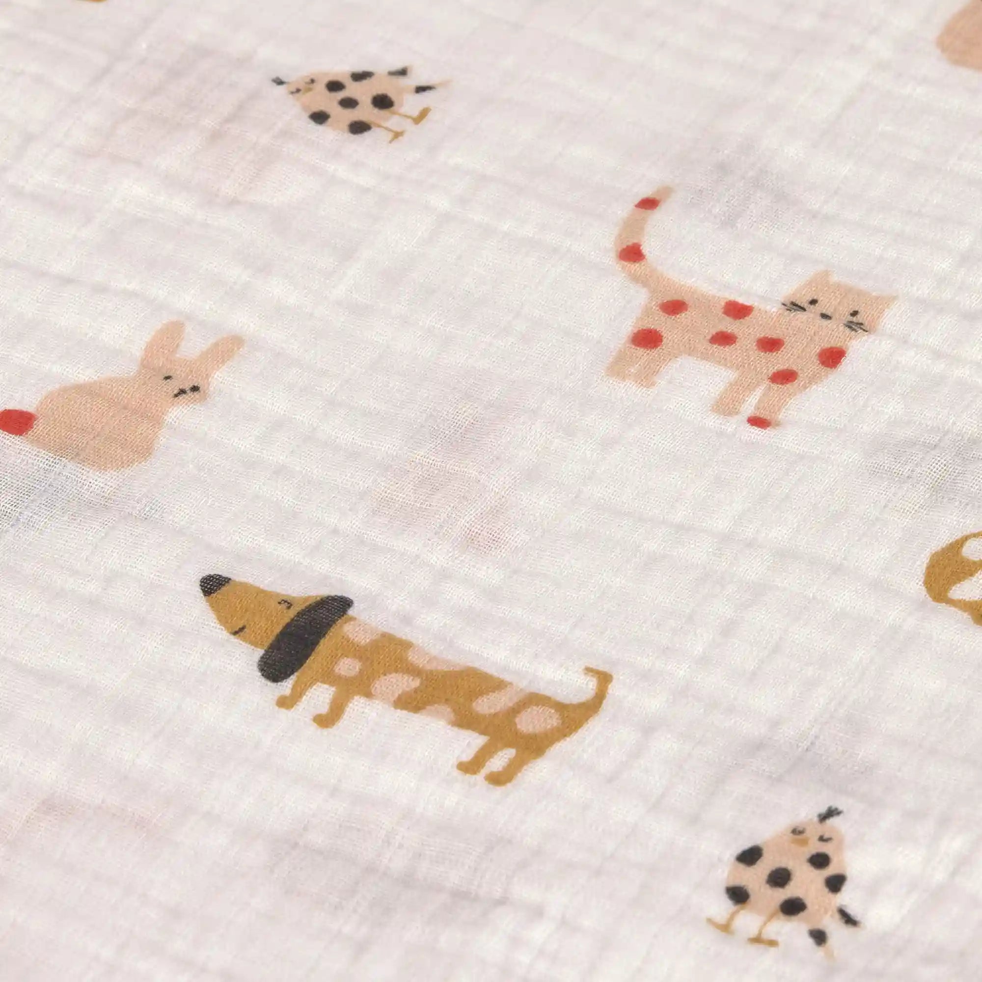 Lässig - Mulltücher 3er-Set "Swaddle & Burp Blanket L Little Mateys" | spicy orange