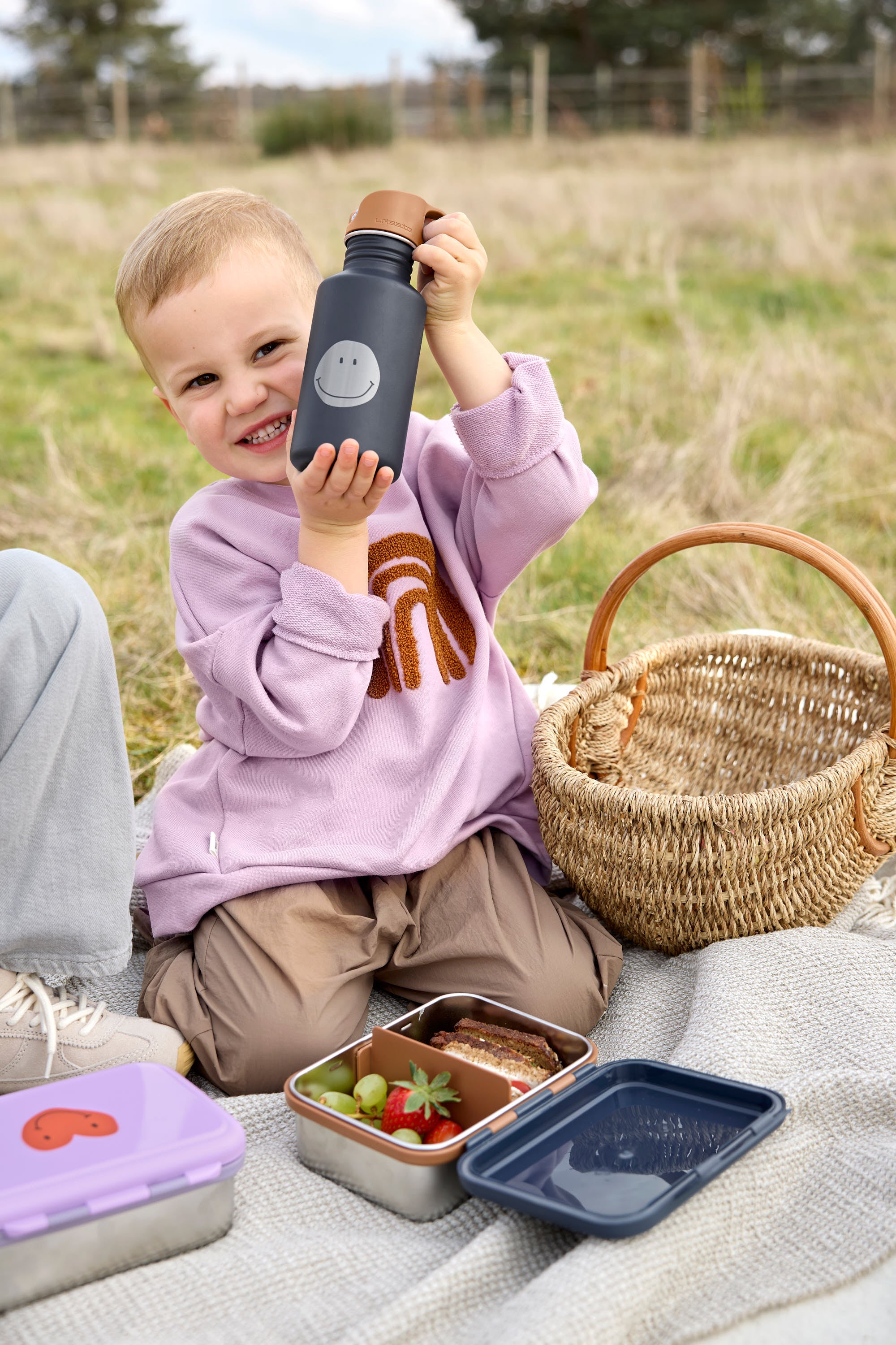Lässig - Brotdose "Lunchbox Stainless Steel Little Gang" | navy