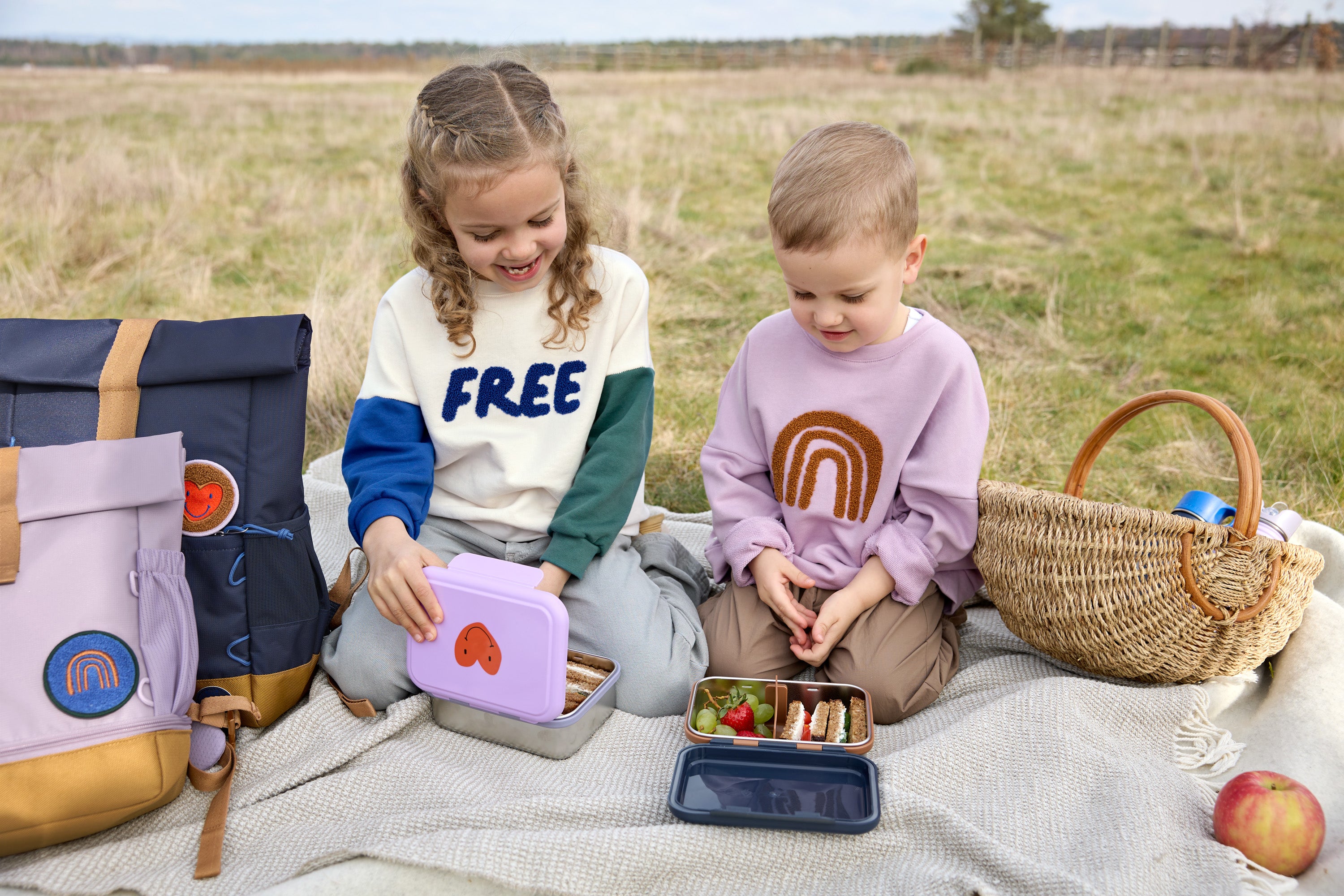 Lässig - Brotdose "Lunchbox Stainless Steel Little Gang" | navy