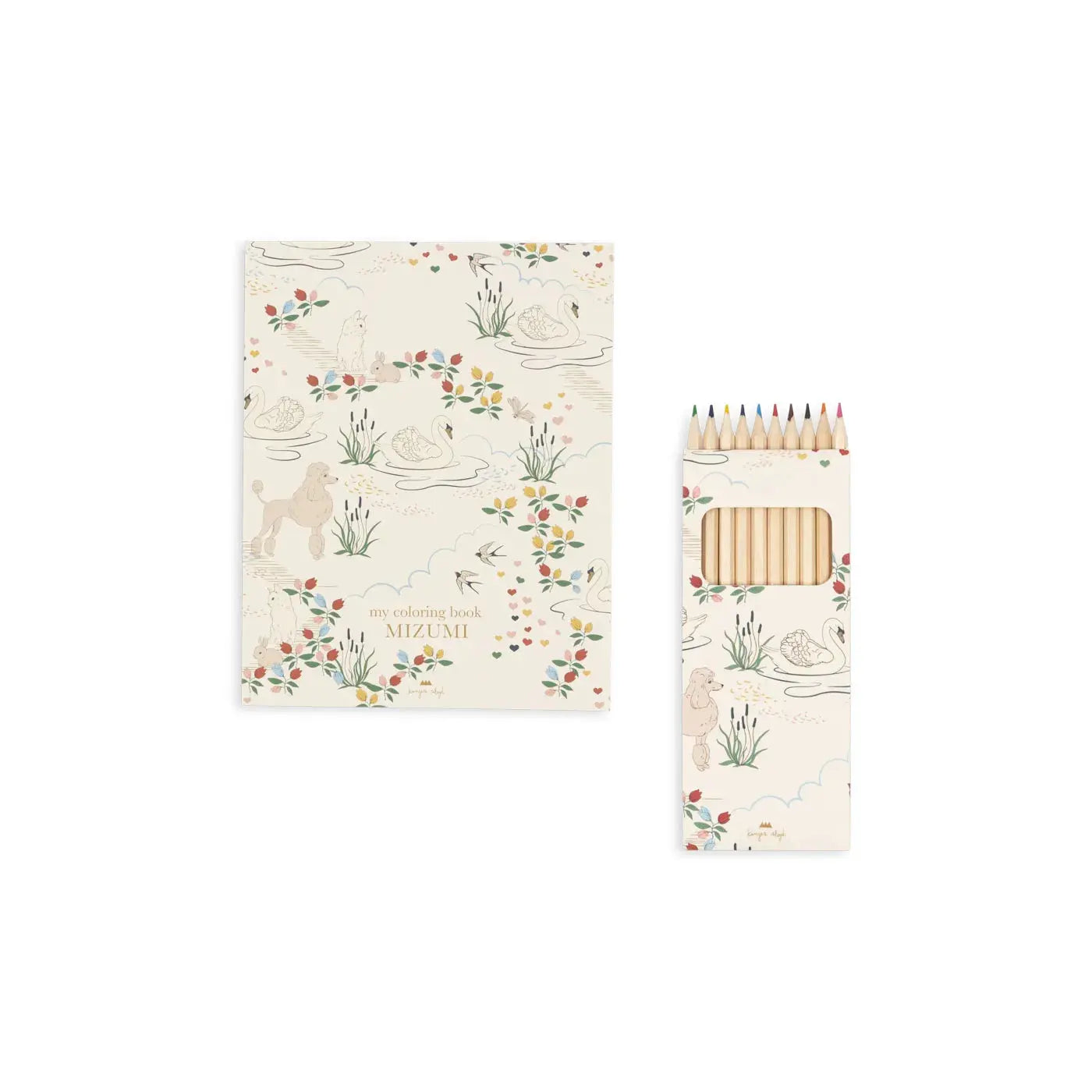 Konges Sløjd - Malbuch und Buntstifte "COLORING BOOK AND CRAYONS" | mizumi Konges Sløjd