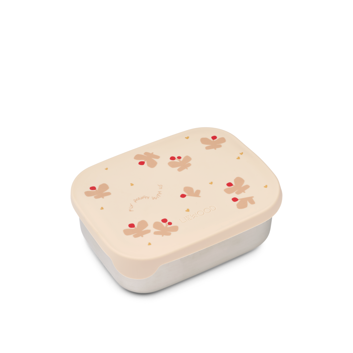 Liewood - Brotdose "Arthur Printed Lunchbox" | butterfly / apple blossom