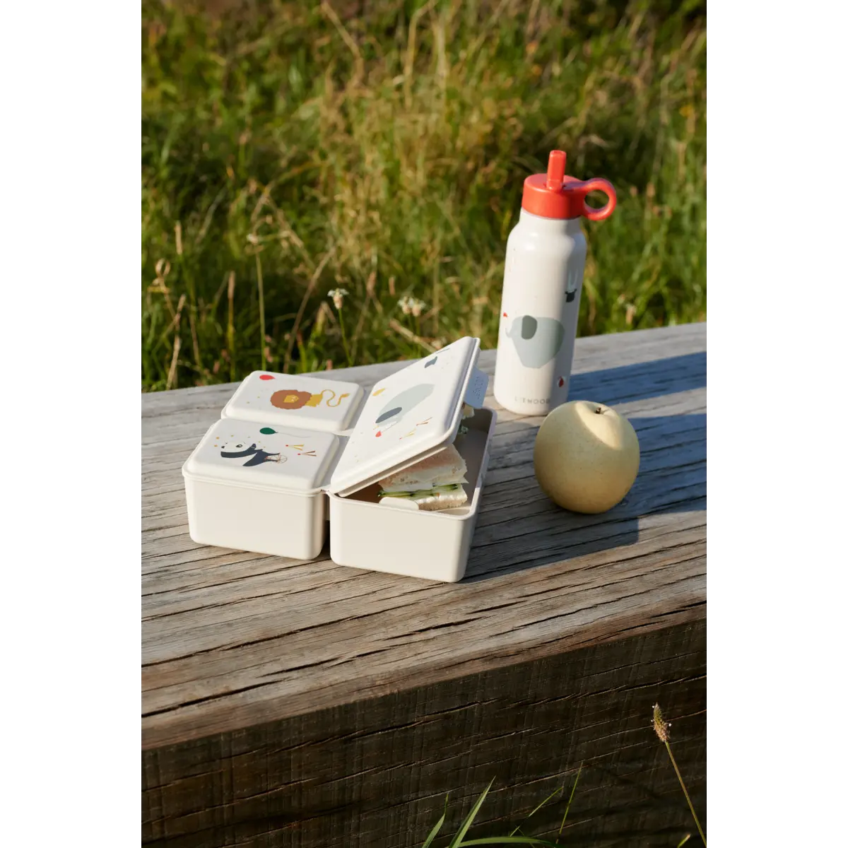 Liewood - Brotdose "Driss Lunchbox" | circus / sandy