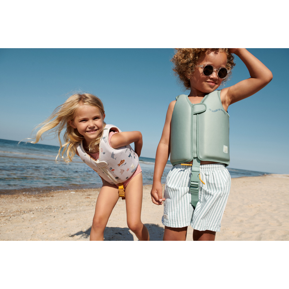 Liewood - Schwimmweste "Dove Swim Vest" | It comes in waves / Peppermint