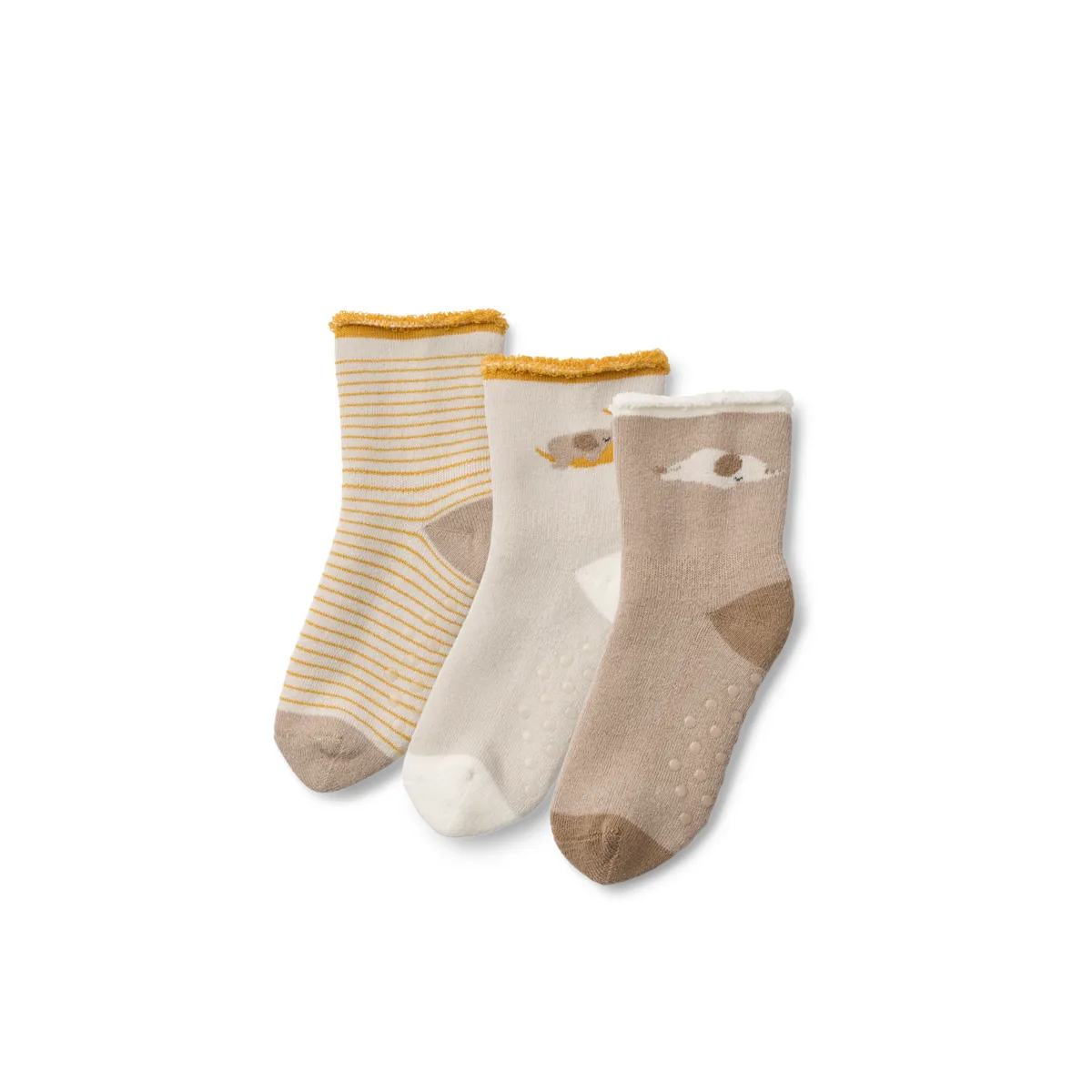 Liewood - Socken / Stoppersocken "Eloy Baby Socks 3-Pack" | elephant / creme de la creme