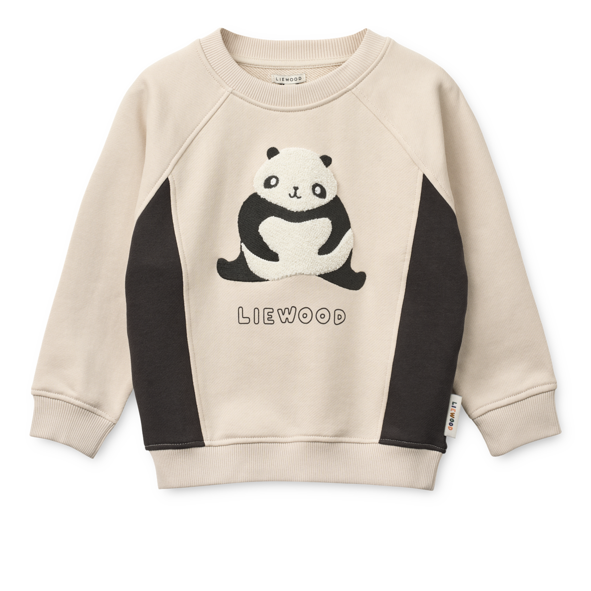 Liewood - Pullover "Aude Placement Sweatshirt" | Panda / Sandy / dark grey