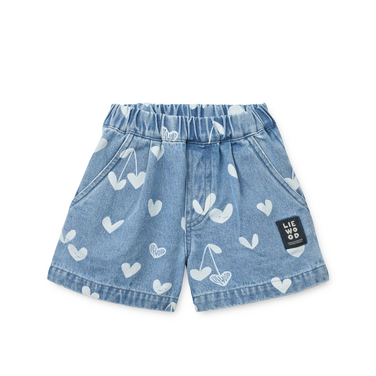 Liewood - Jeansshorts "Borrisa Printed Denim Shorts" | Sweethearts / light blue denim