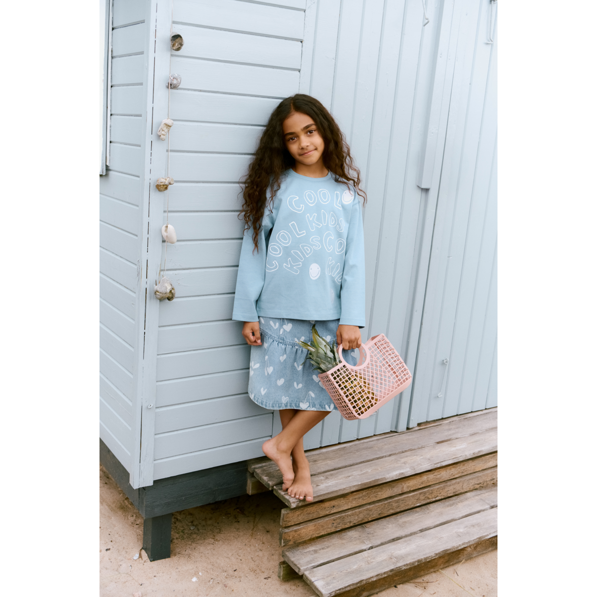 Liewood - TSHIRT "Tyler Placement LS T-shirt" | cool kids / beach blue