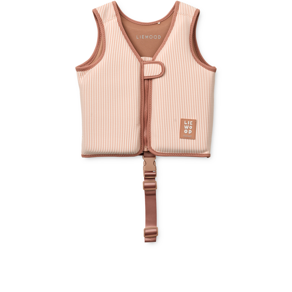 Liewood - Schwimmweste "Dove Seersucker Swim Vest" | y/d stripe pale tuscany / creme de la creme