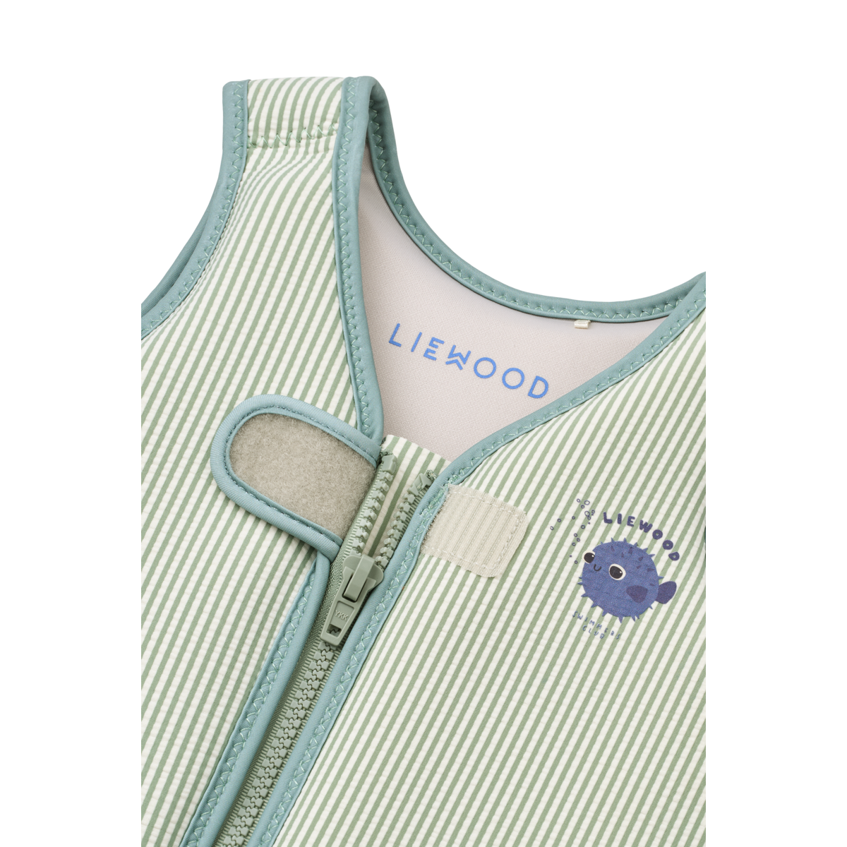 Liewood - Schwimmweste "Dove Seersucker Swim Vest" | peppermint / sandy