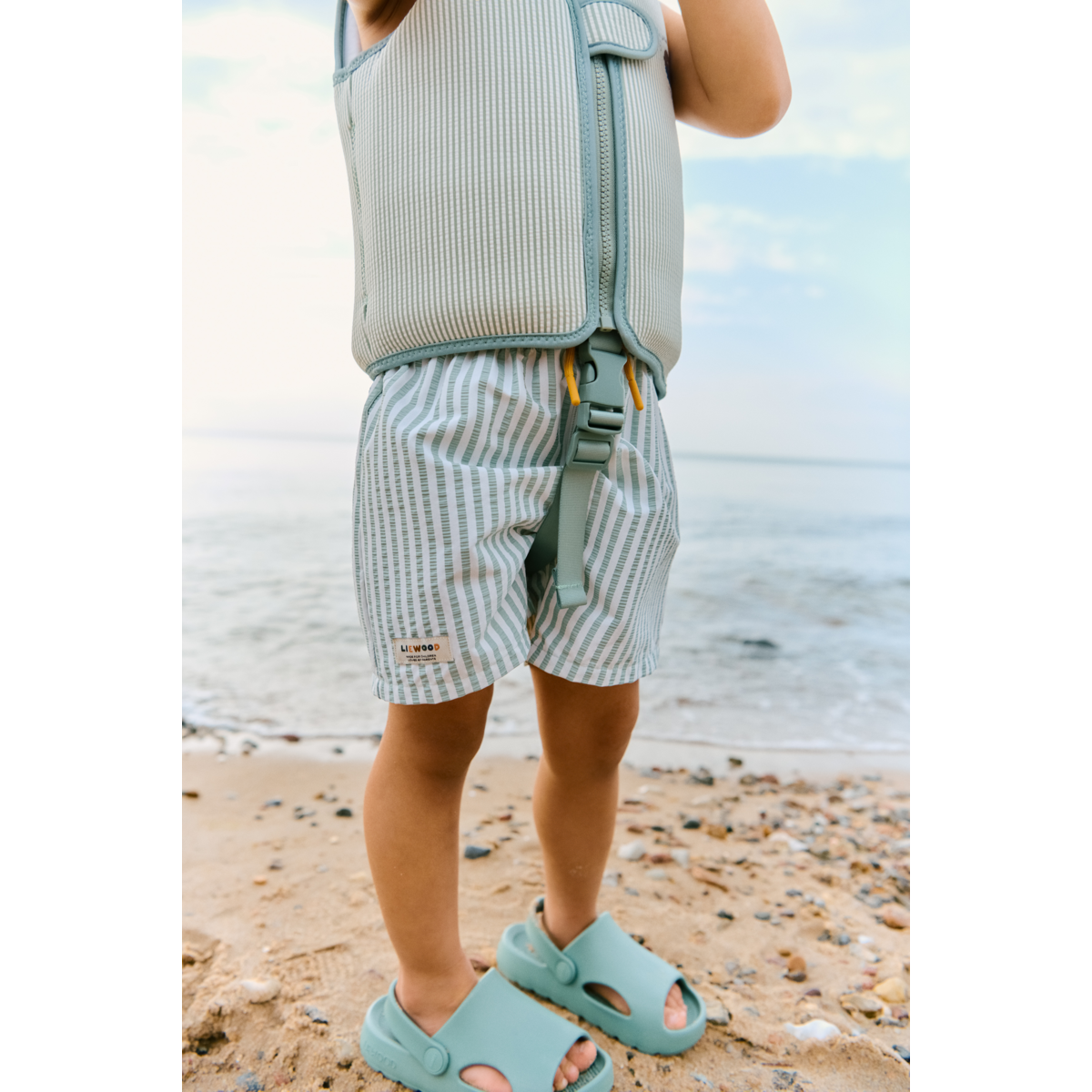 Liewood - Schwimmweste "Dove Seersucker Swim Vest" | peppermint / sandy