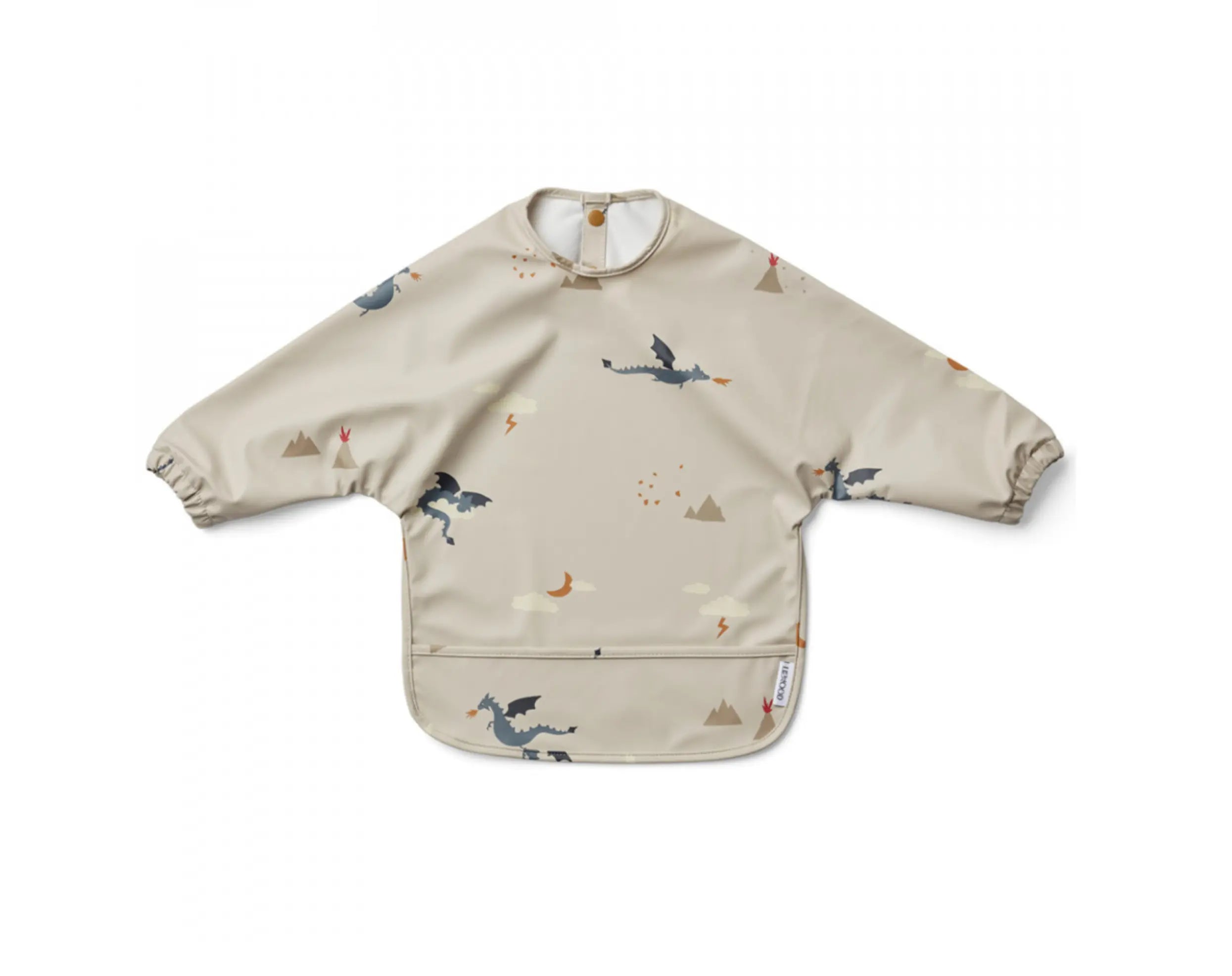 Liewood - Cape Bib "Merle Printed Cape Bib" | little dragon / dark sandy mix Liewood
