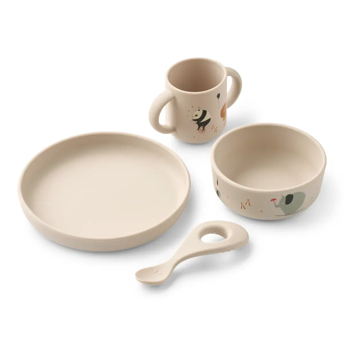 Liewood - Geschirrset Baby "Vivi Printed Tableware Set" | circus / sandy Liewood