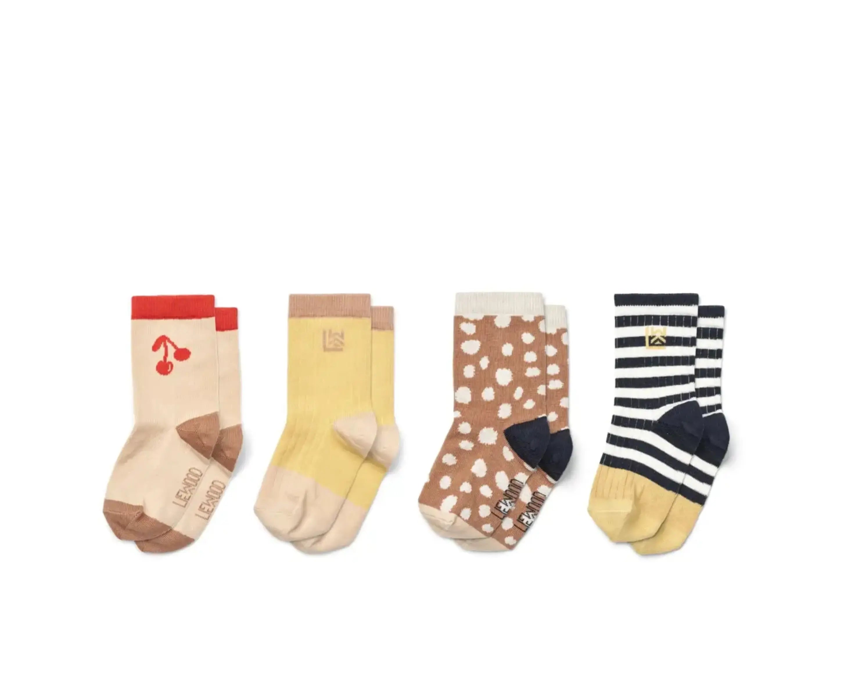 Liewood - Socken 4er Pack "SilasSocks 4-Pack" | Cherries Multi Mix Liewood