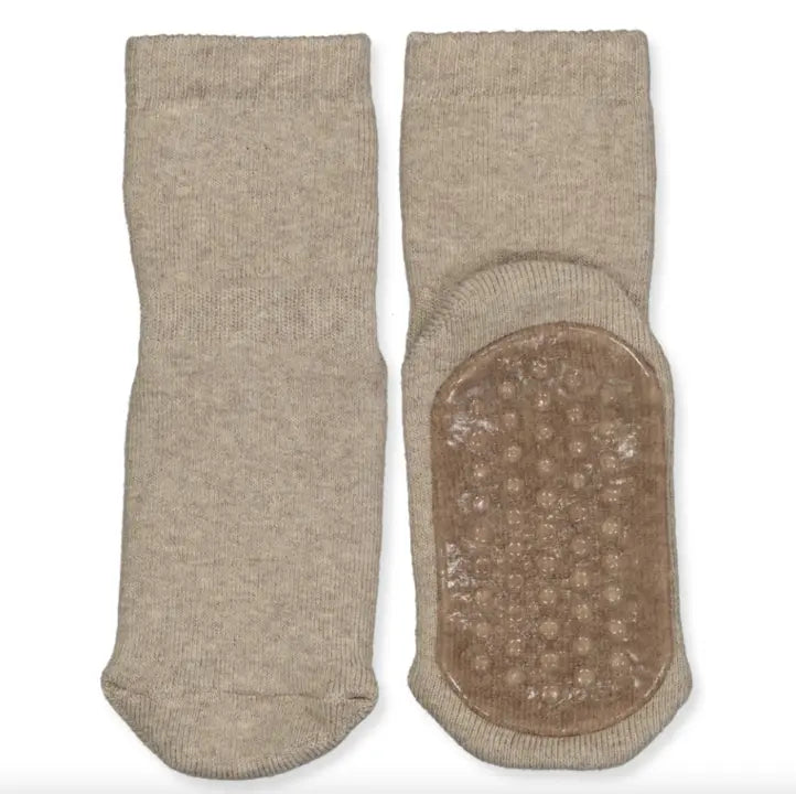 MP Denmark - Socken "Cotton Socks - Anti-Slip" | light brown melange MP Denmark