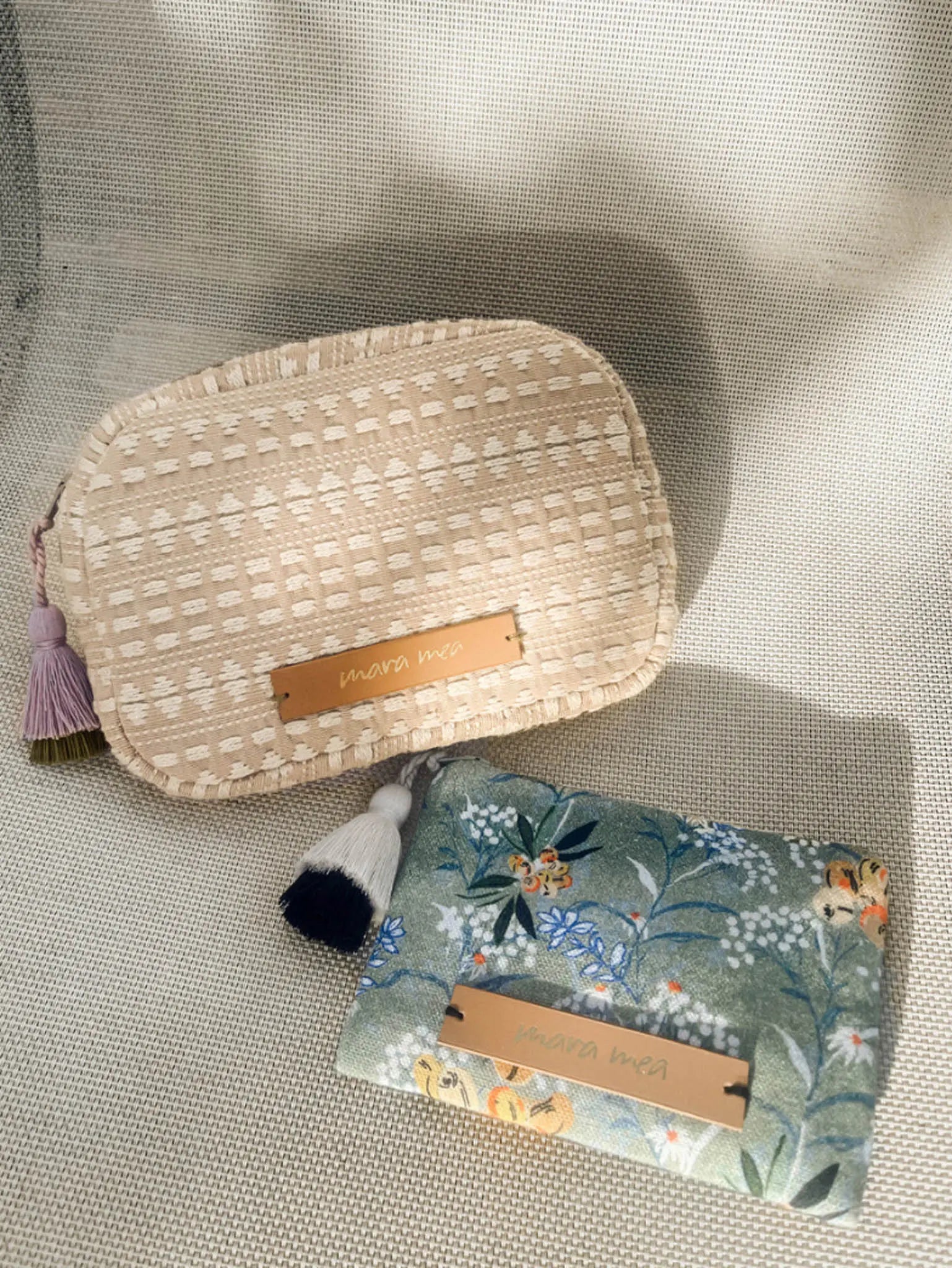 Mara Mea - Kosmetiktasche "midi pouch sand & stone" | beige - Leja Concept Store