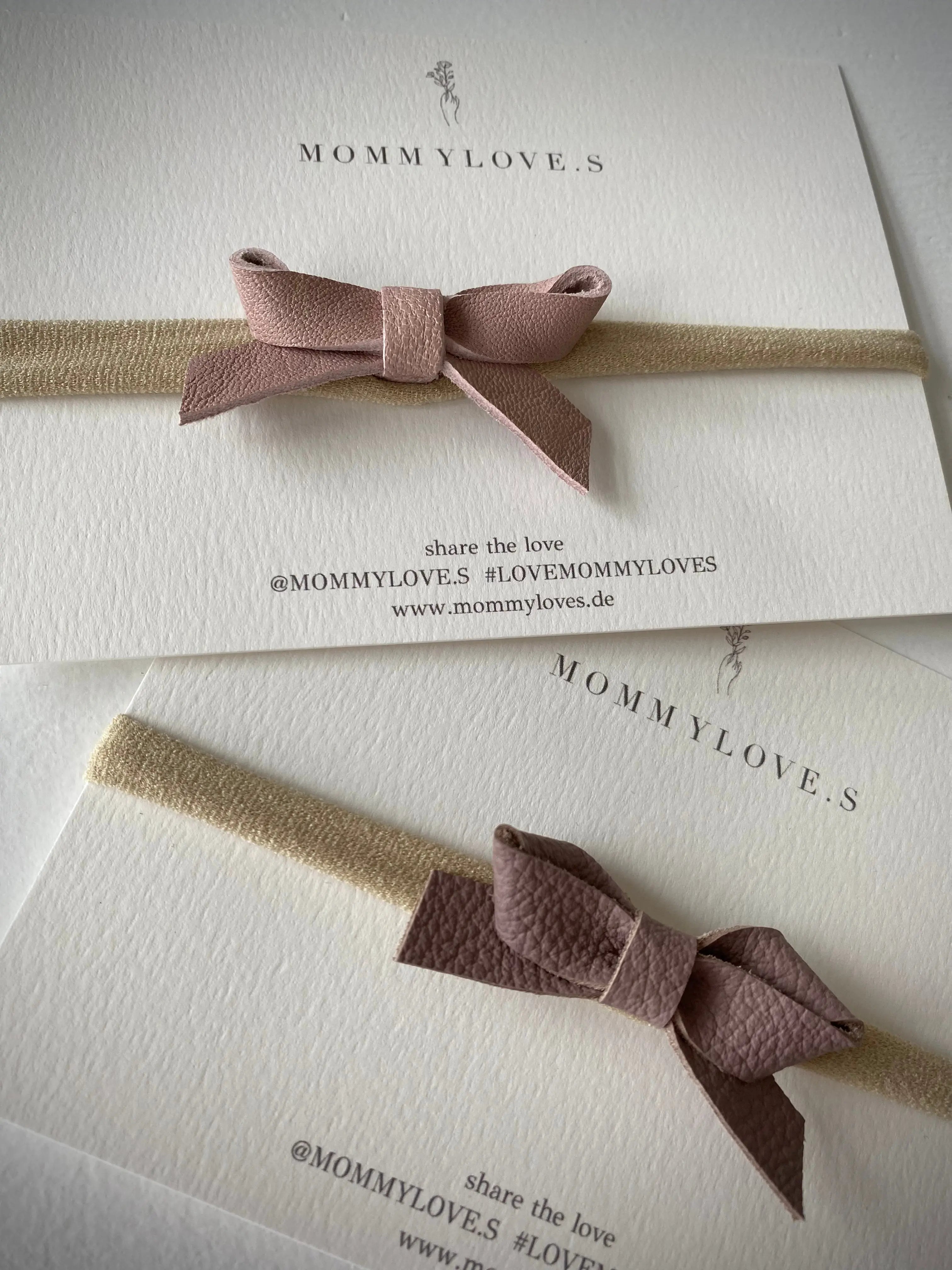 Mommylove.s – Haarband mit Schleife aus Leder "Lilly" | dark mauve Mommylove.s