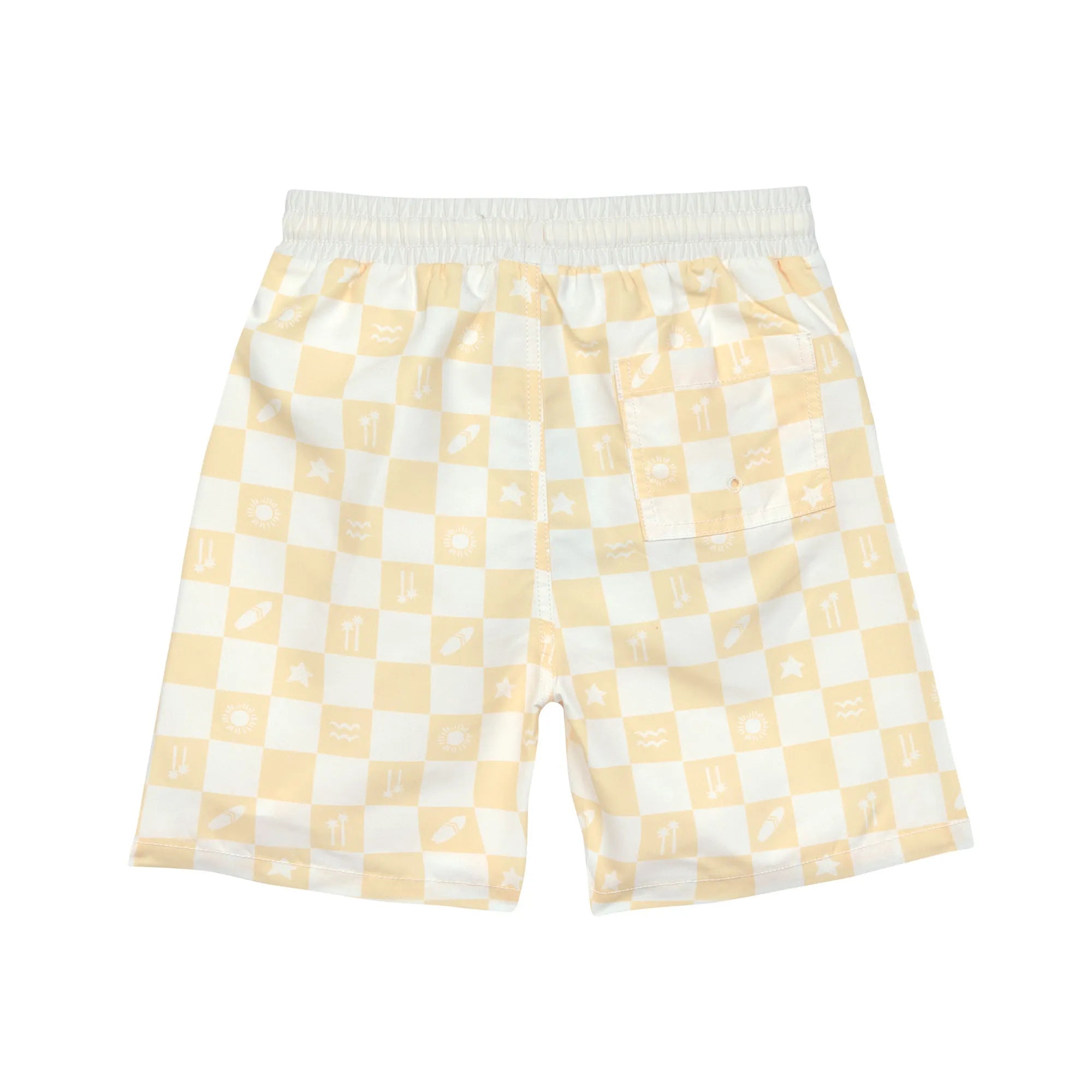 Lässig - UV Badehose "LSF Board Shorts Kids Check Pattern" | gelb