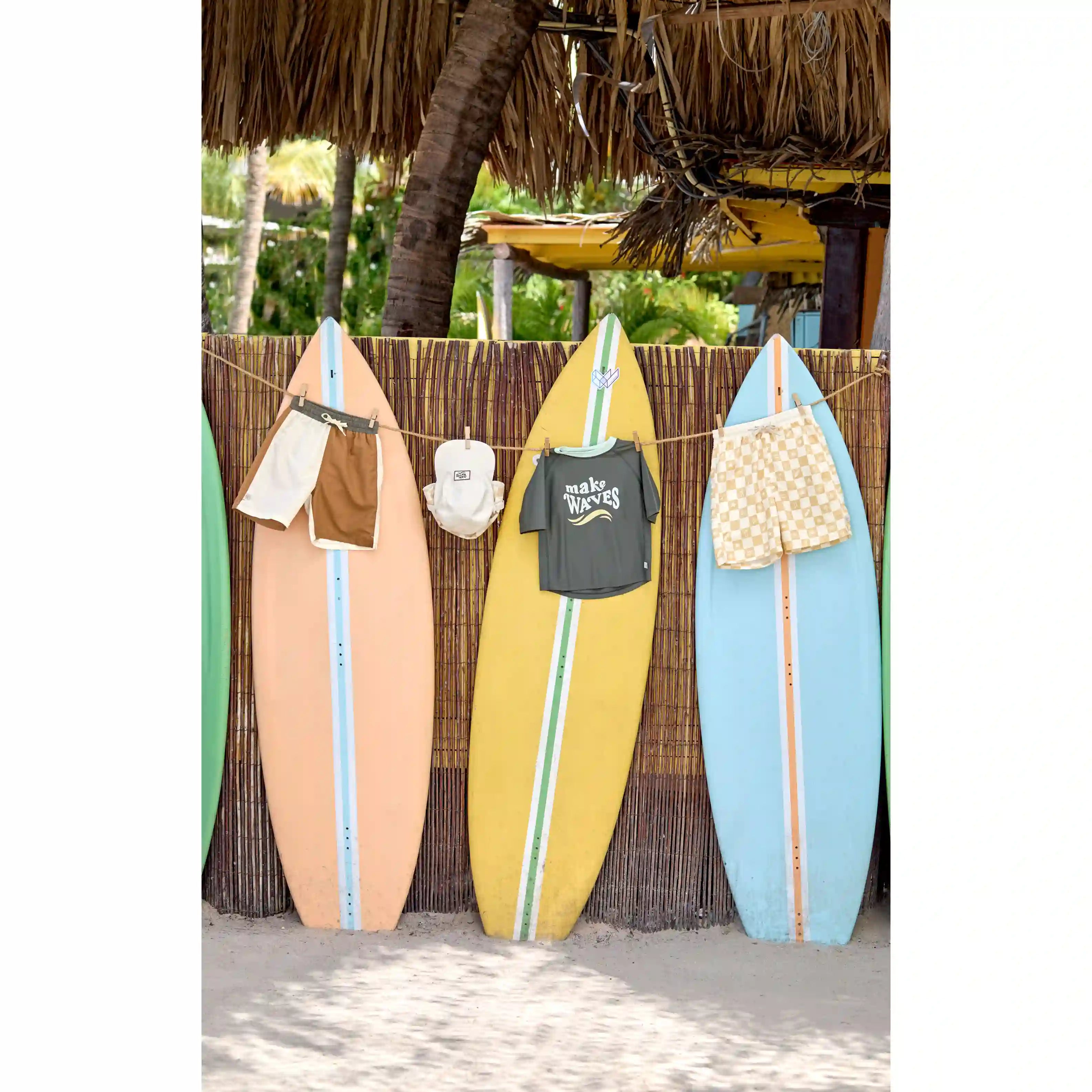 Lässig - UV Badehose "LSF Board Shorts Kids Check Pattern" | gelb