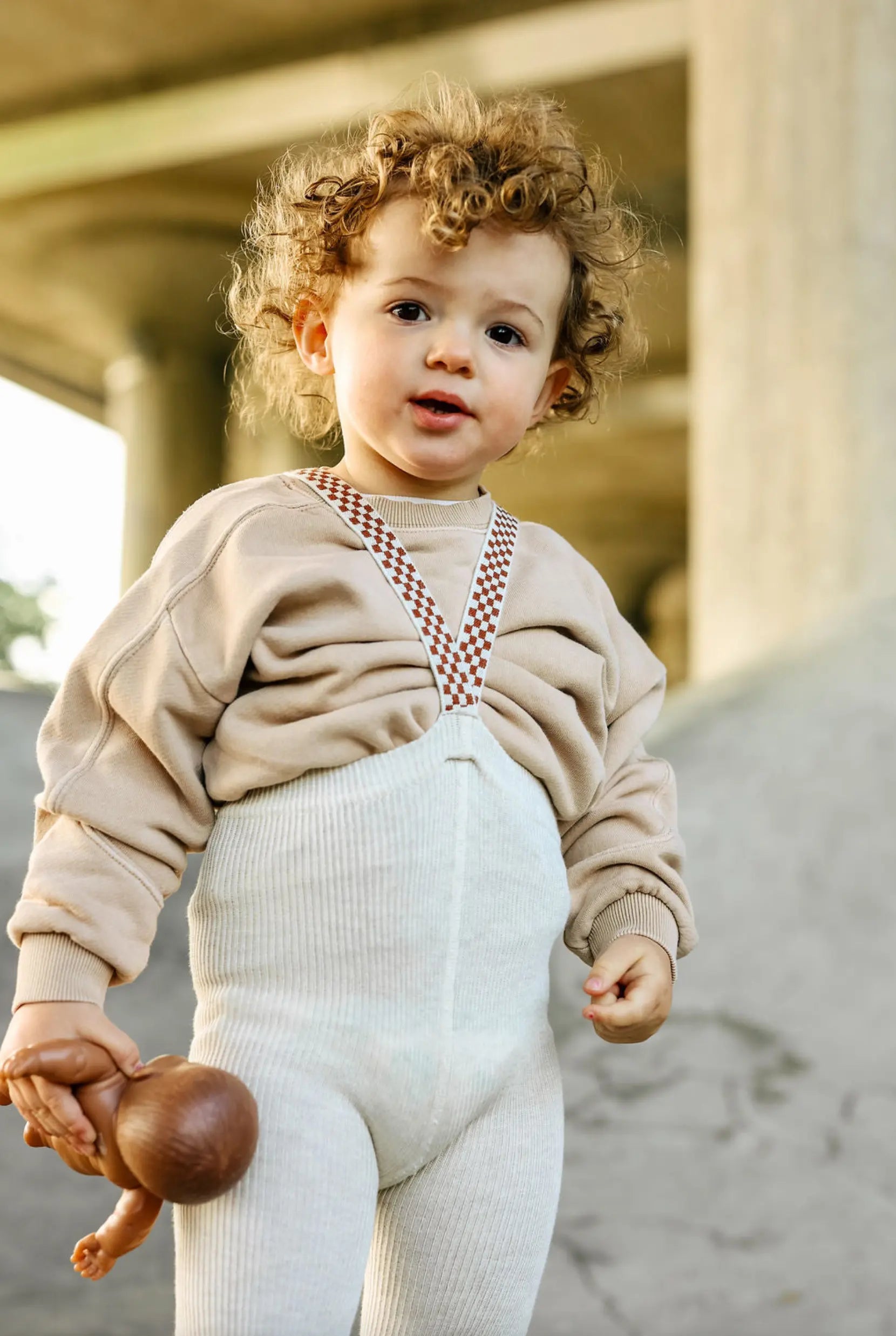 Silly Silas - Leggings mit Hosenträgern "RETRO CHAMPS" | Cream Blend Checked Silly Silas