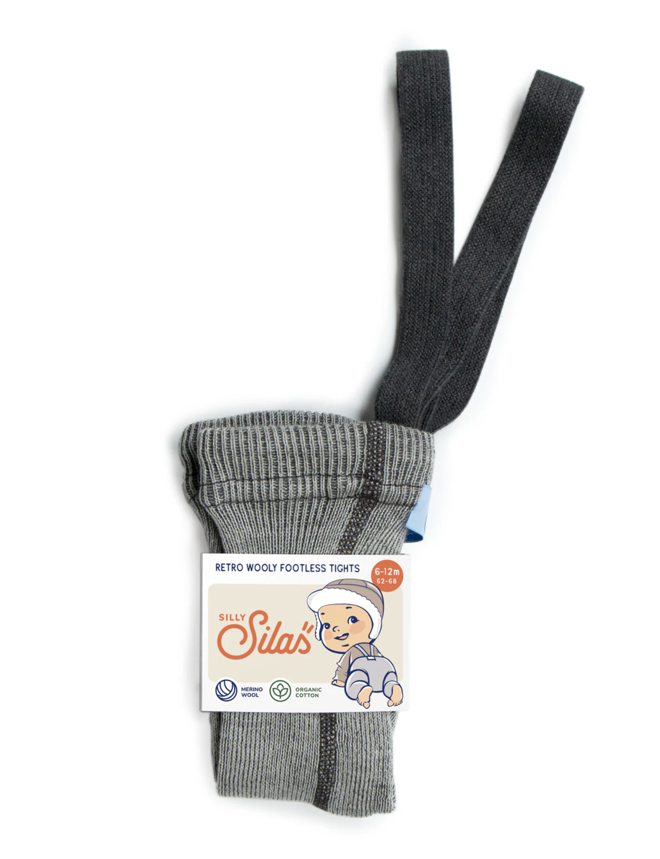 Silly Silas - Wooly Strumpfhose ohne Fuss "Wooly footless Tights" | Granite Grey