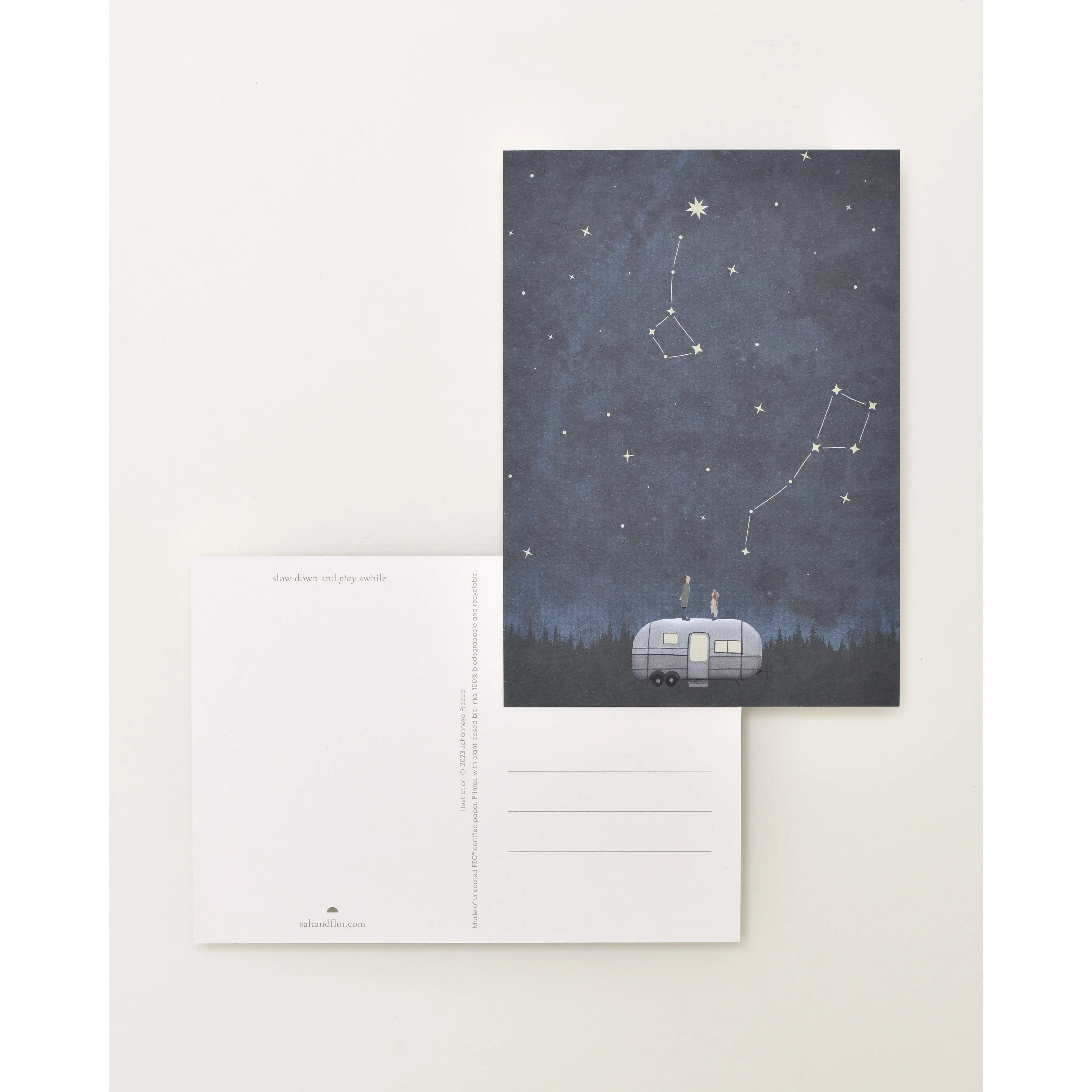 Sâlt + Flor - Grußkarte / Postkarte "Starry Sky | Sternenhimmel"