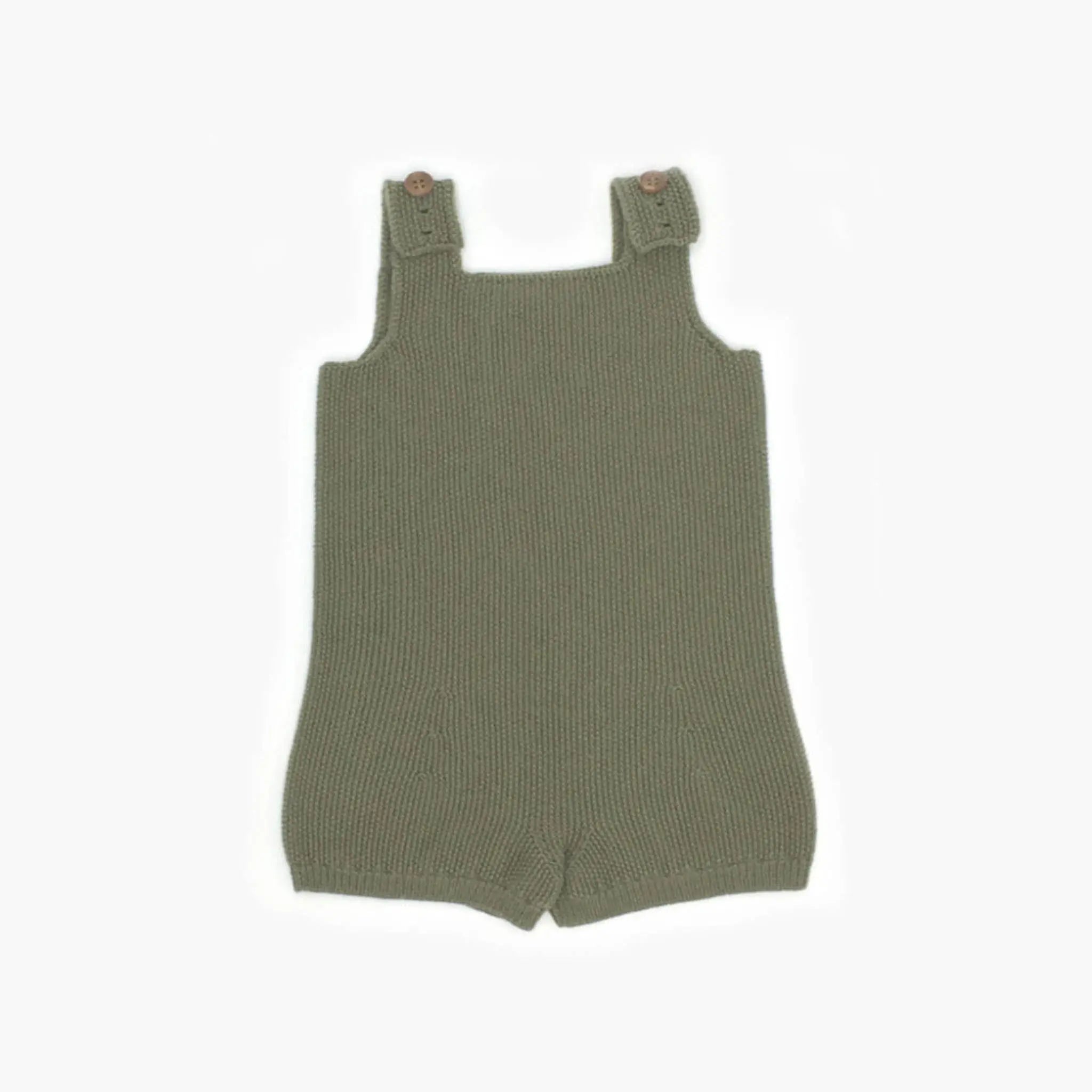 Strickgut - Kurzer Strampler in Reiskornoptik aus Merinowolle | olive Strickgut