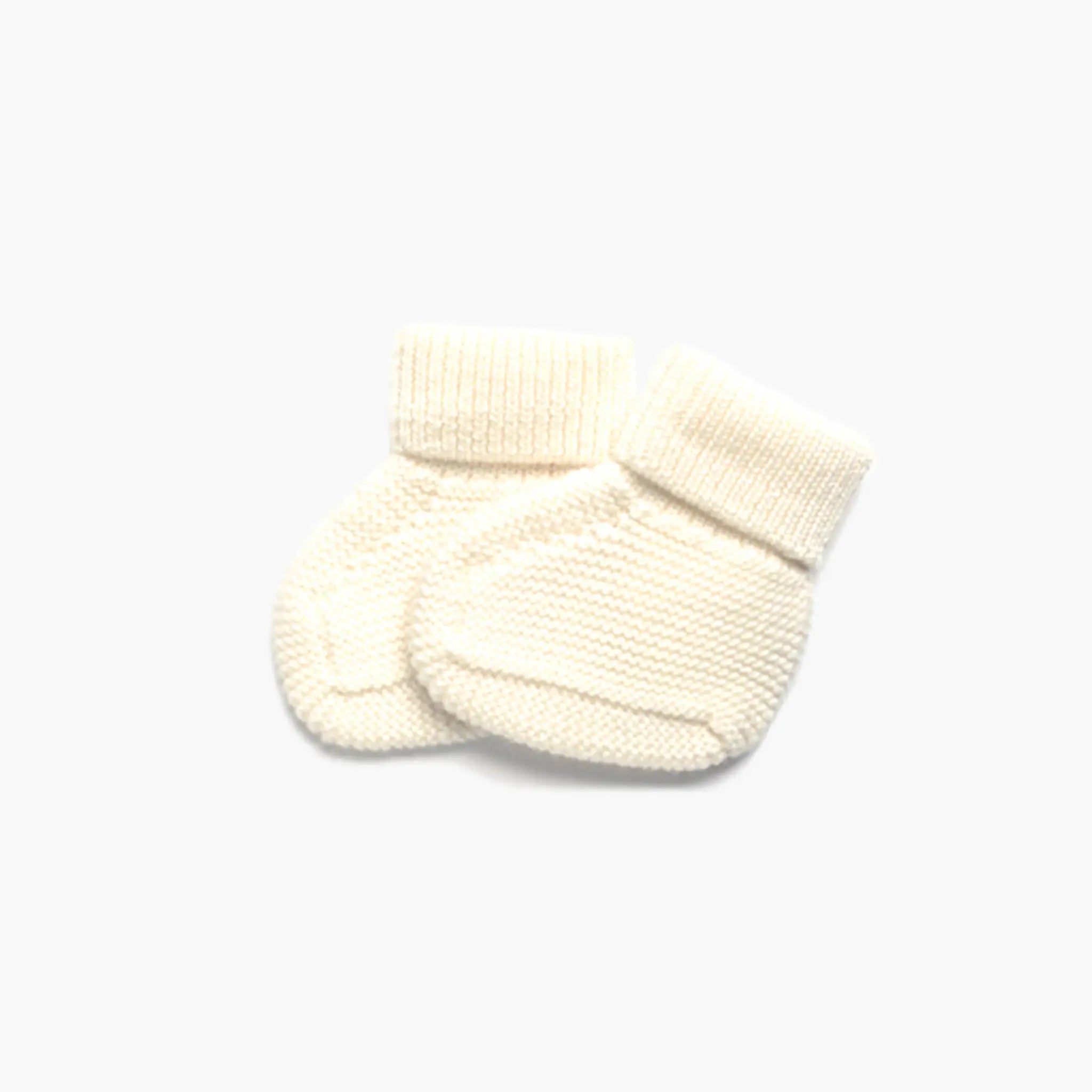 Strickgut - Schühchen | ecru Strickgut