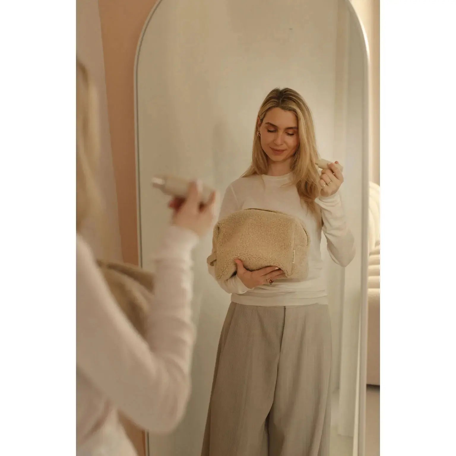 Studio Noos - Kosmetiktasche "Ecru Teddy Toiletry" | ecru Studio Noos