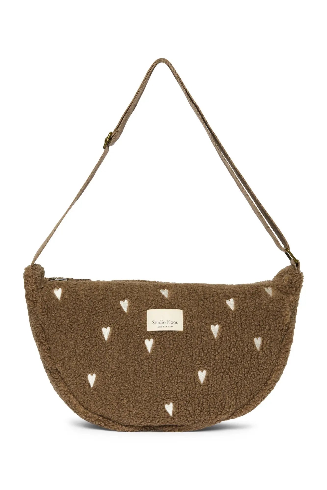 Studio Noos - Tasche "Brown Teddy Hearts Adult Fanny Pack" | brown teddy hearts Studio Noos