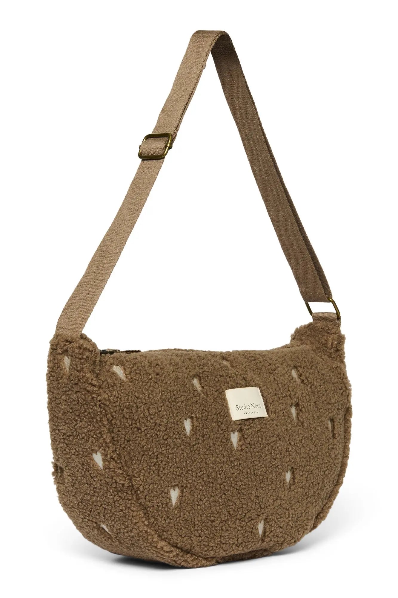 Studio Noos - Tasche "Brown Teddy Hearts Adult Fanny Pack" | brown teddy hearts Studio Noos