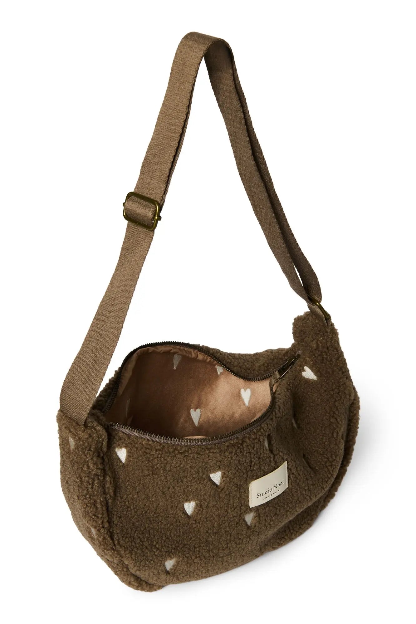 Studio Noos - Tasche "Brown Teddy Hearts Adult Fanny Pack" | brown teddy hearts Studio Noos