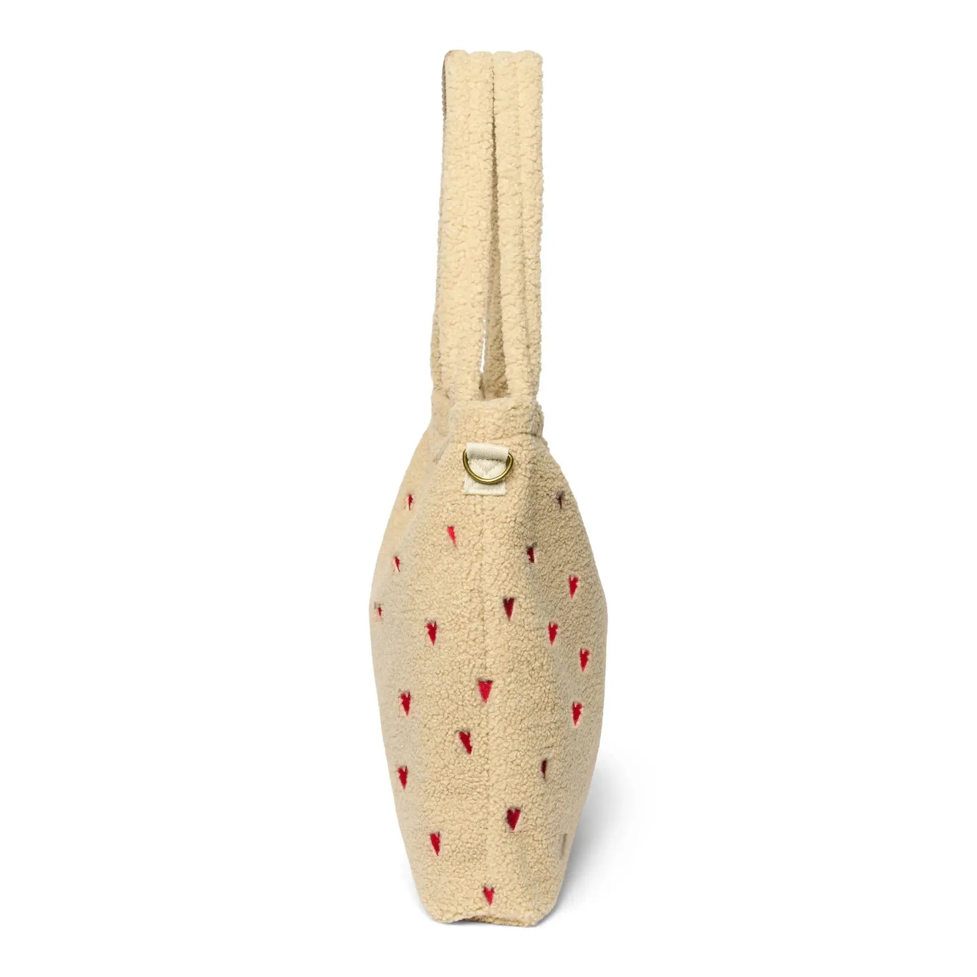 Studio Noos - Wickeltasche "Diaper Bag Ecru Teddy Hearts" | ecru hearts Studio Noos