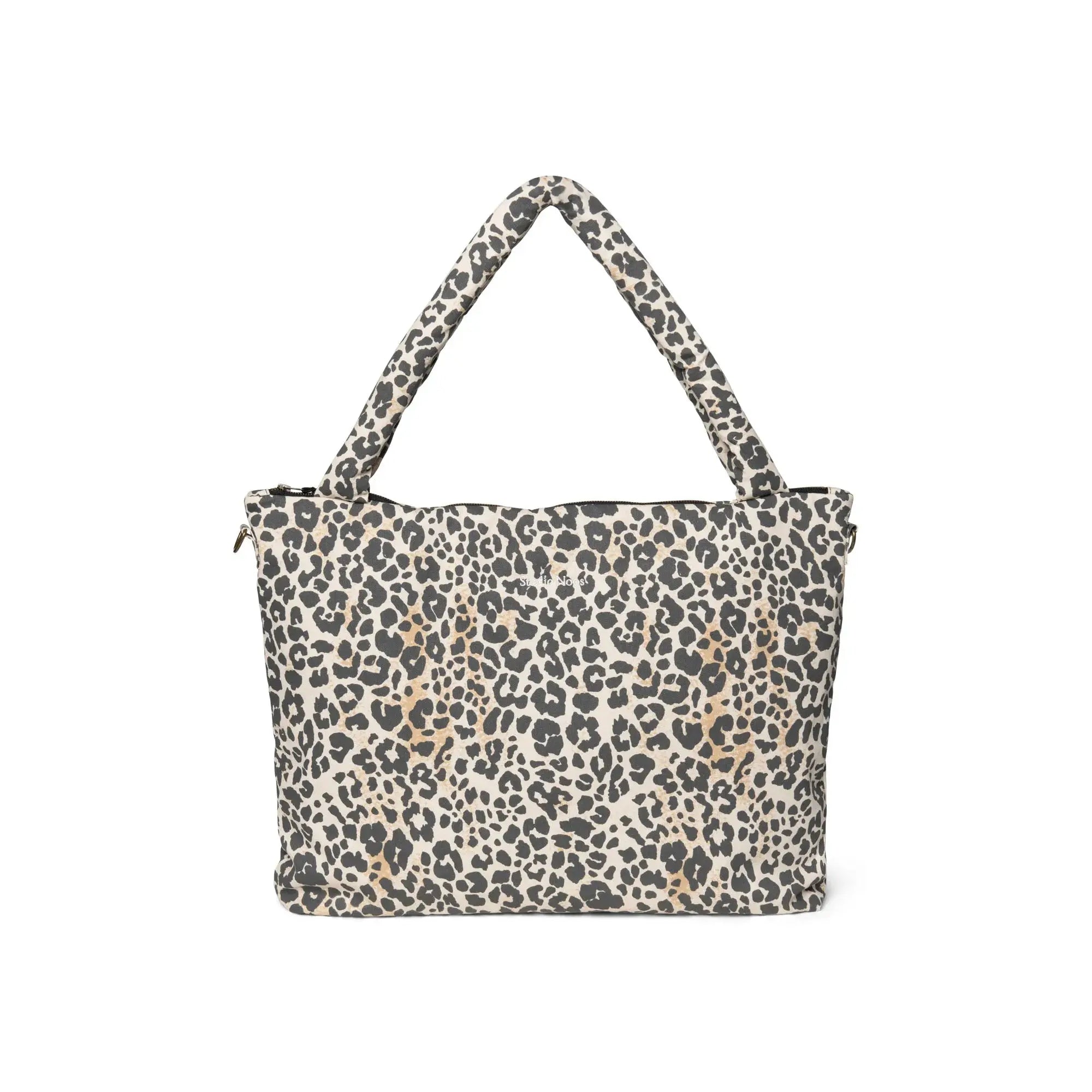 Studio Noos - Wickeltasche "Diaper Bag Soft Cotton Leopard" | schwarz / beige Studio Noos