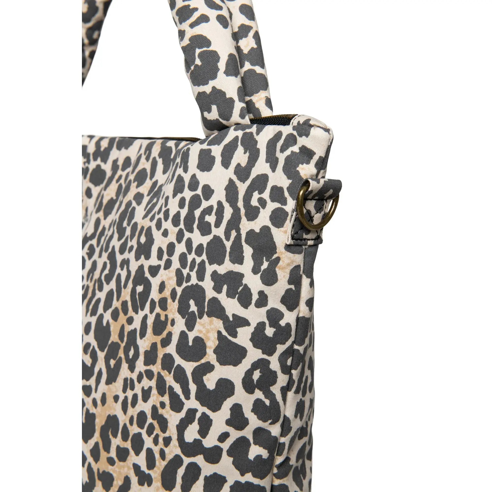Studio Noos - Wickeltasche "Diaper Bag Soft Cotton Leopard" | schwarz / beige Studio Noos