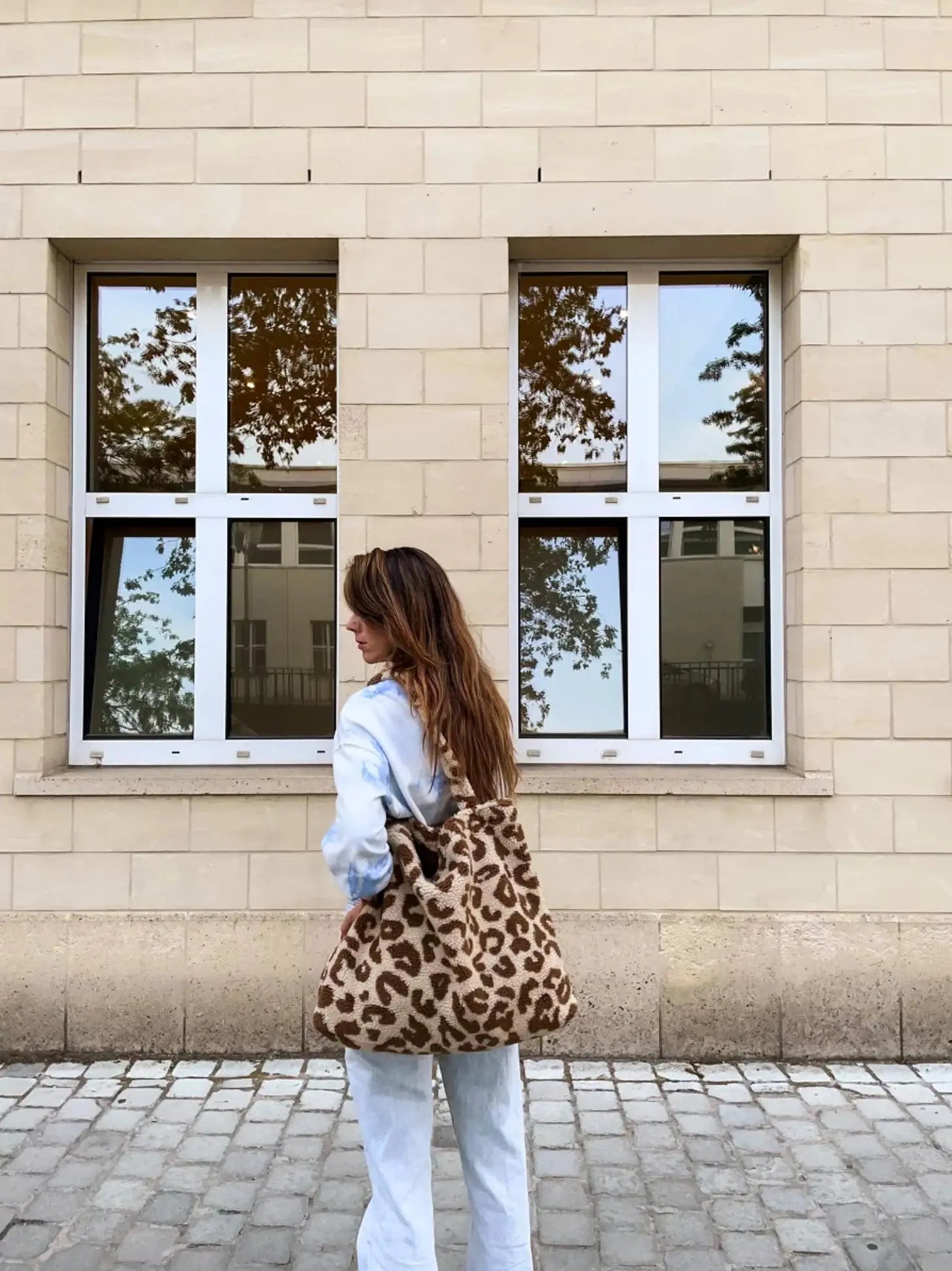 Studio Noos - Tasche "Leopard Ecru Teddy Mom Bag" | leopard ecru - Leja Concept Store